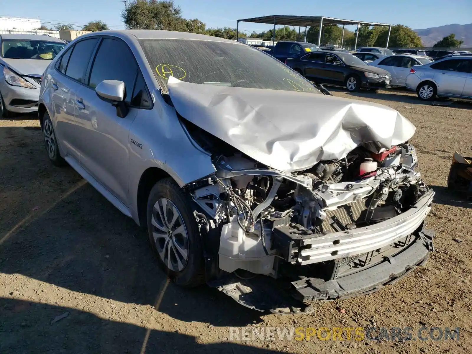 1 Photograph of a damaged car JTDEBRBEXLJ017500 TOYOTA COROLLA 2020