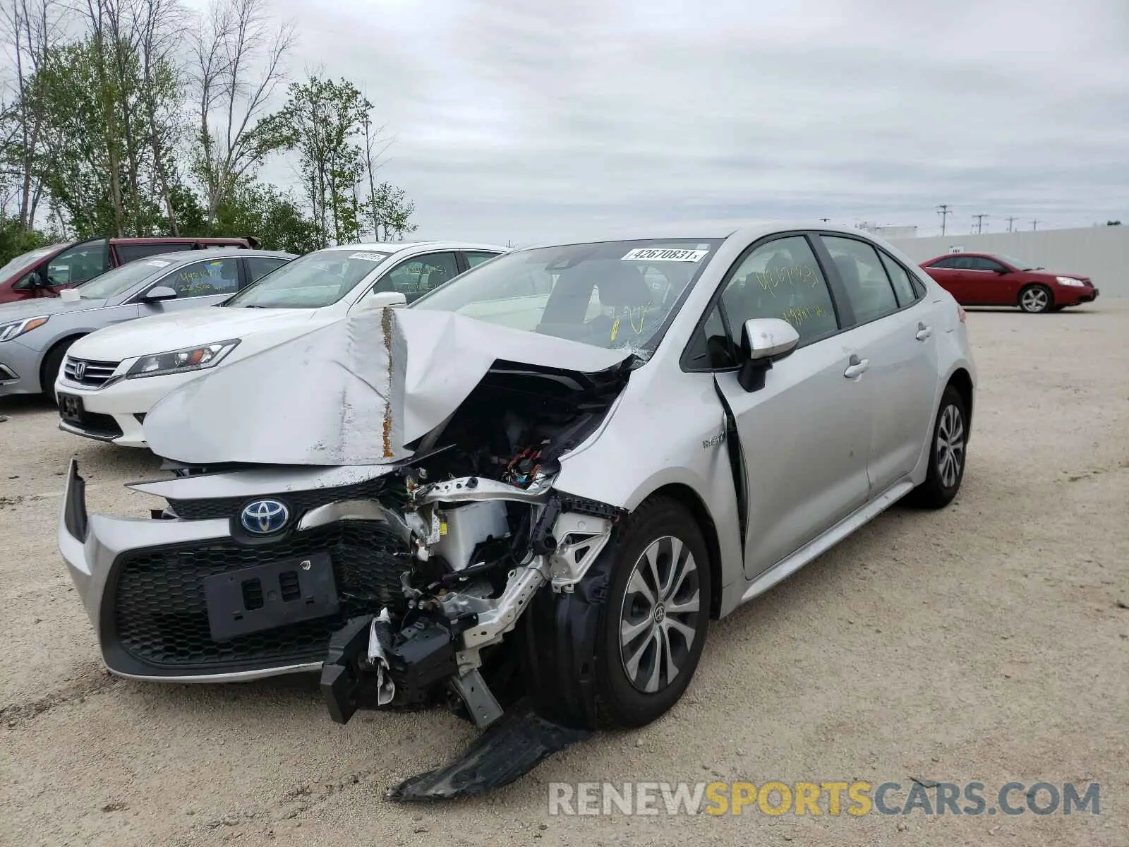 2 Photograph of a damaged car JTDEBRBEXLJ022454 TOYOTA COROLLA 2020
