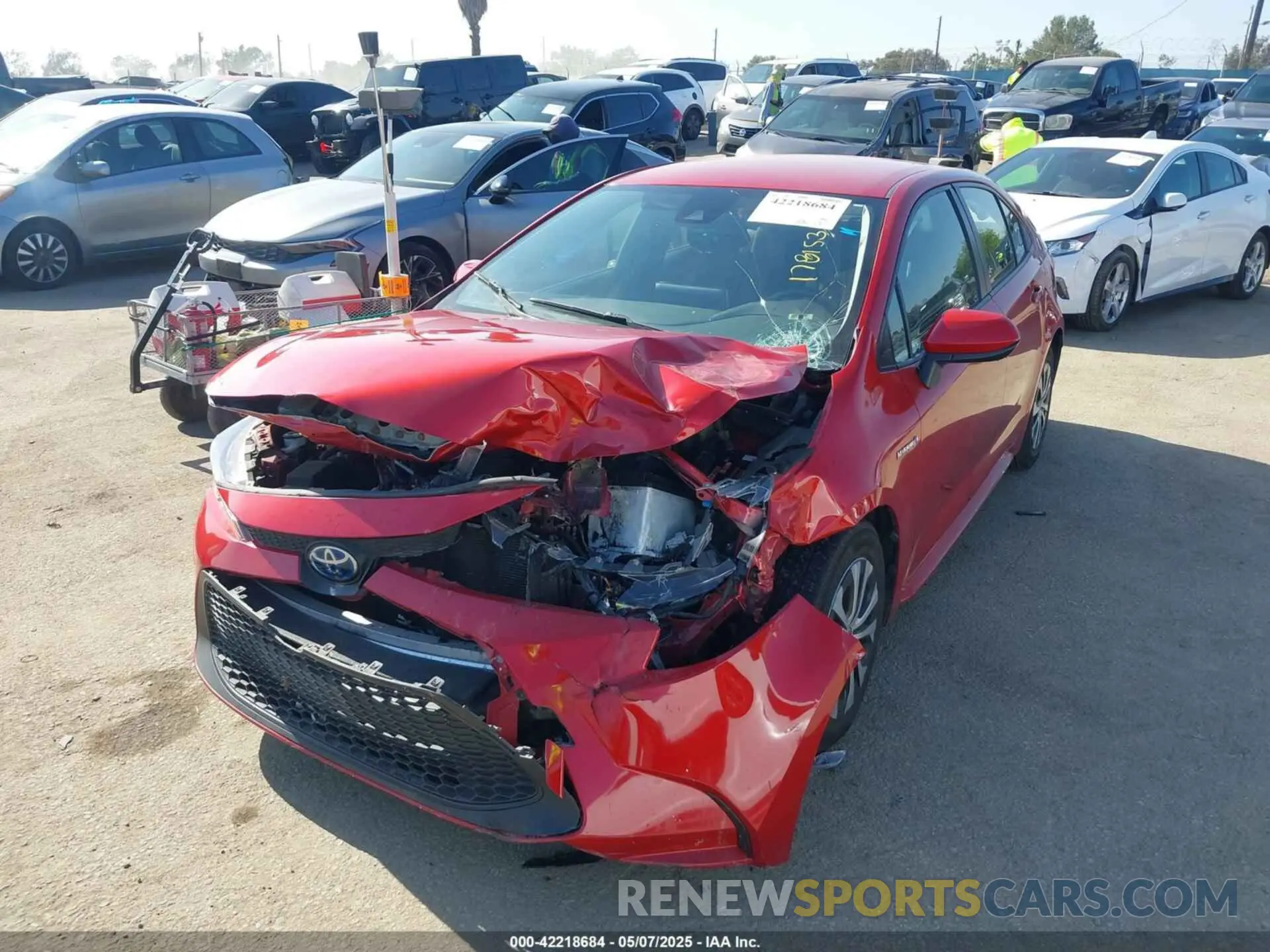 2 Photograph of a damaged car JTDEBRBEXLJ024365 TOYOTA COROLLA 2020