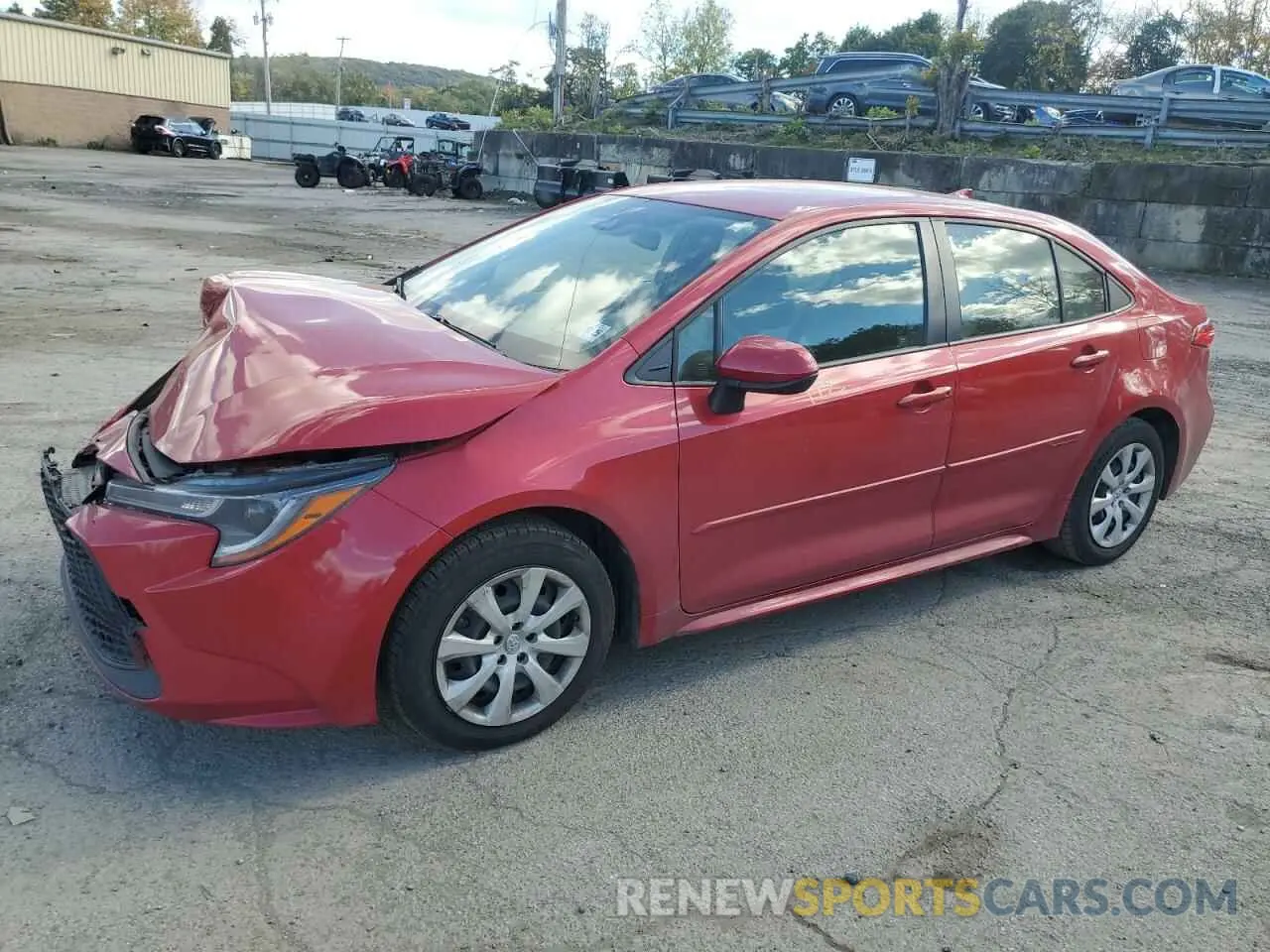 1 Photograph of a damaged car JTDEPRAE0LJ005682 TOYOTA COROLLA 2020