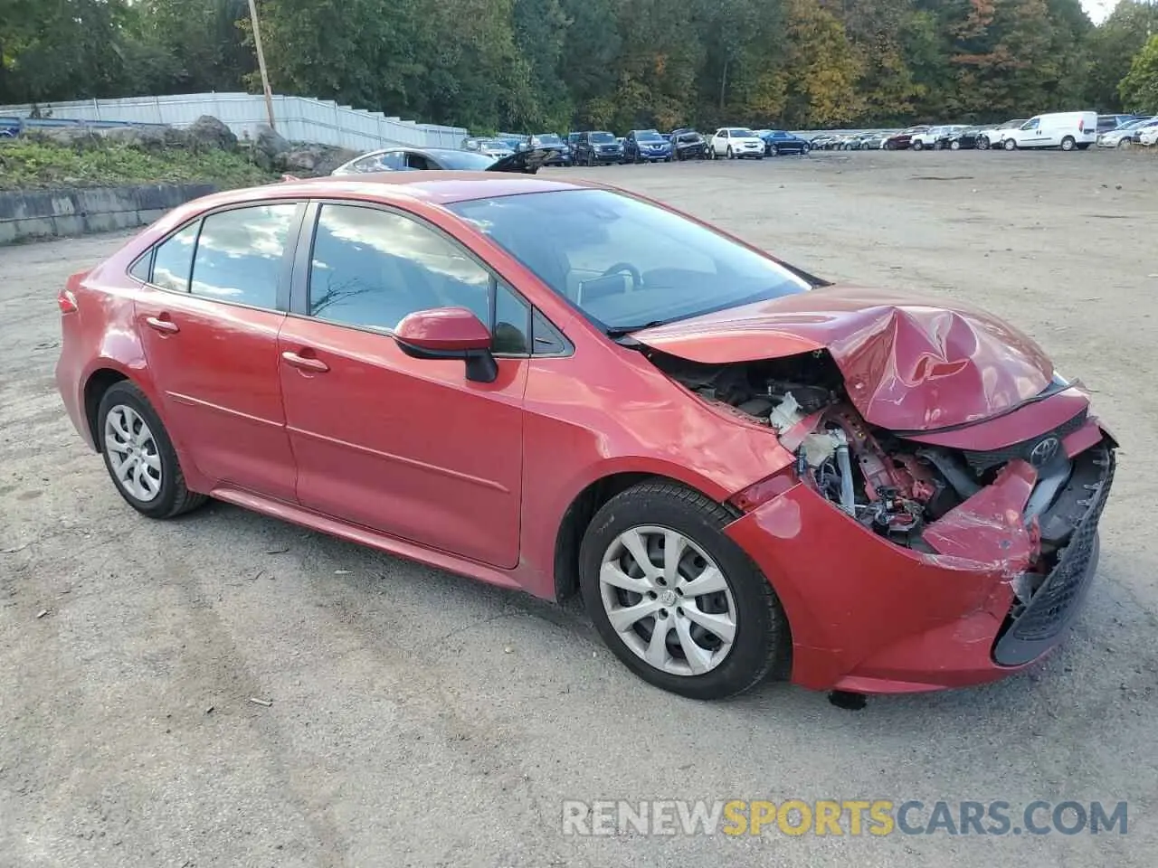 4 Photograph of a damaged car JTDEPRAE0LJ005682 TOYOTA COROLLA 2020