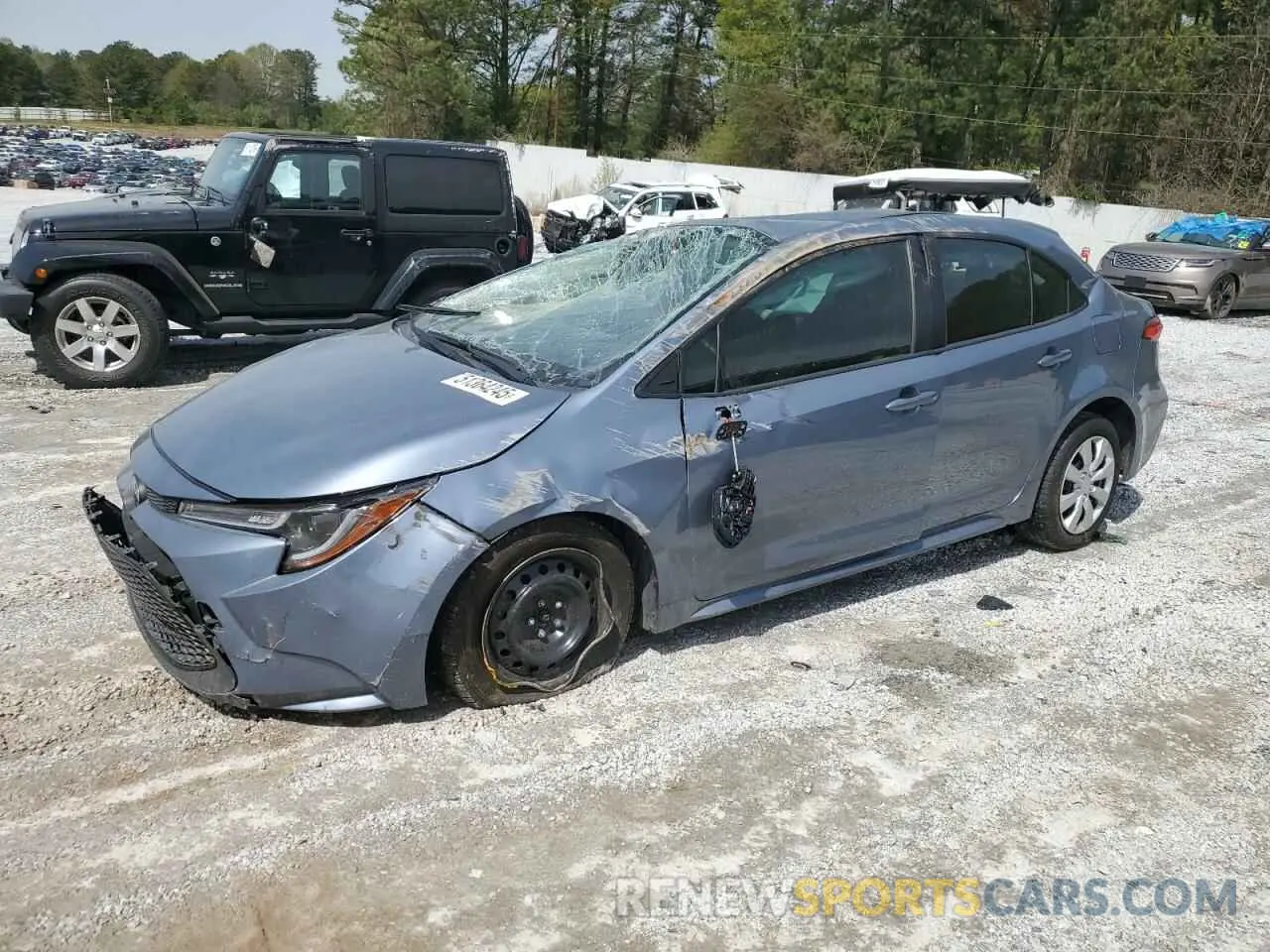 1 Photograph of a damaged car JTDEPRAE0LJ007982 TOYOTA COROLLA 2020