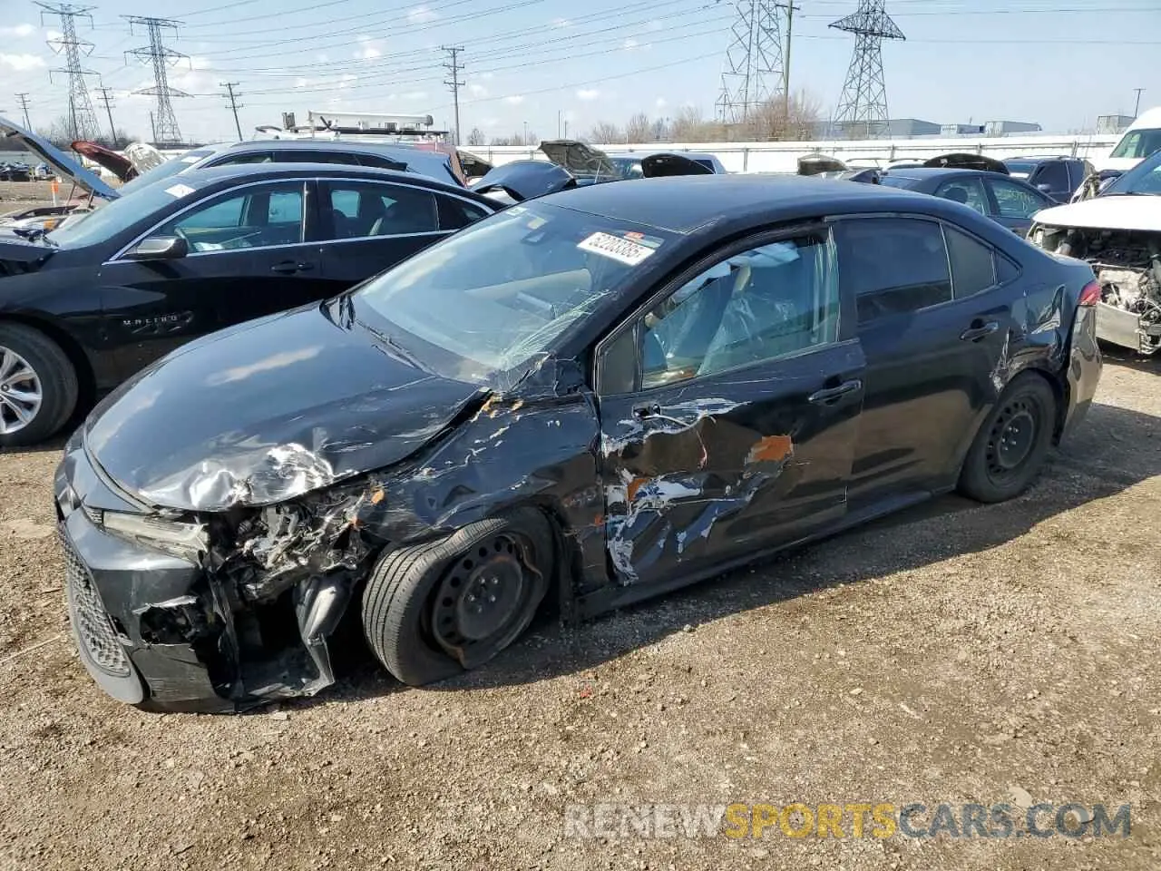 1 Photograph of a damaged car JTDEPRAE0LJ011188 TOYOTA COROLLA 2020