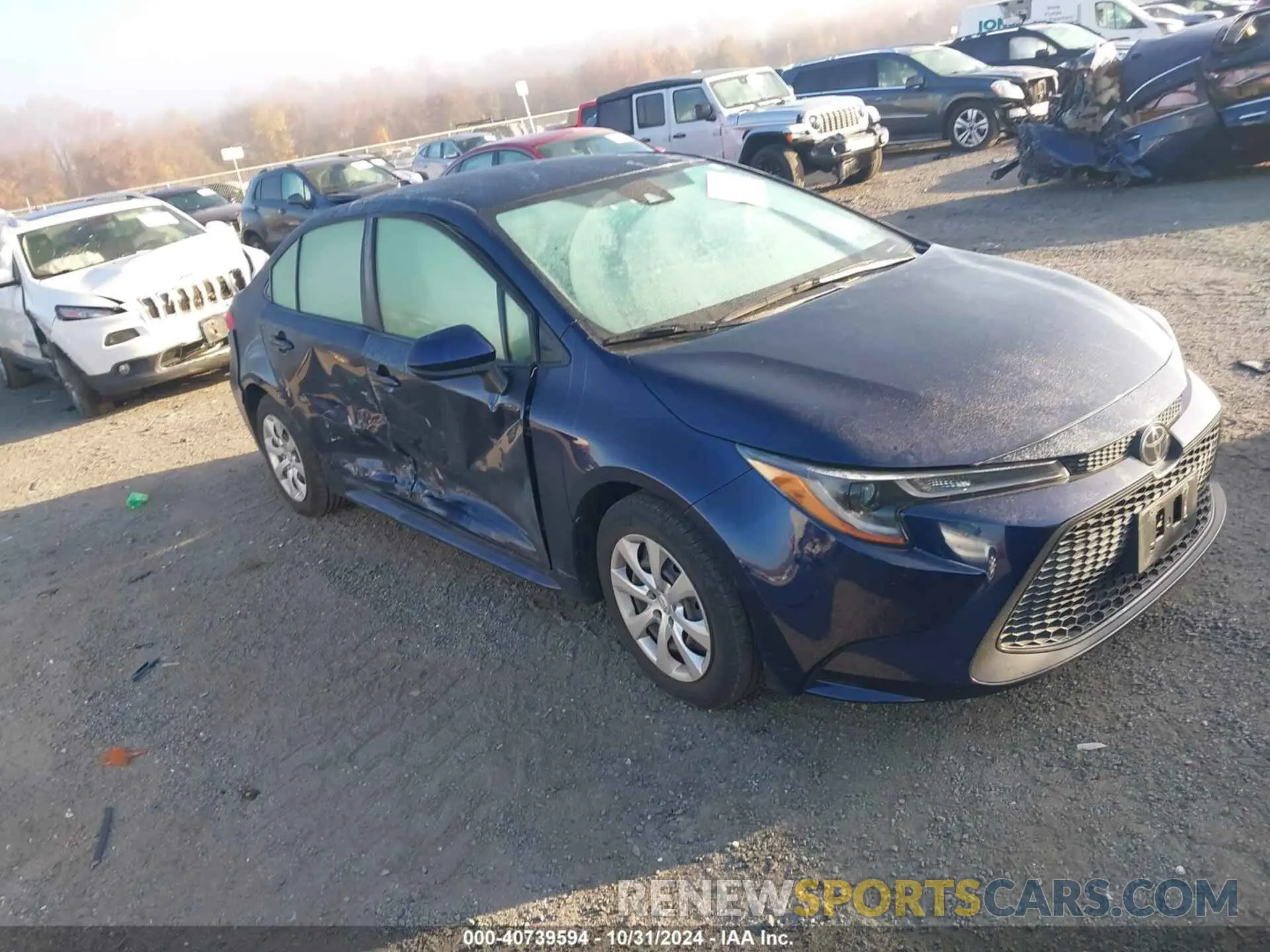 1 Photograph of a damaged car JTDEPRAE0LJ011868 TOYOTA COROLLA 2020