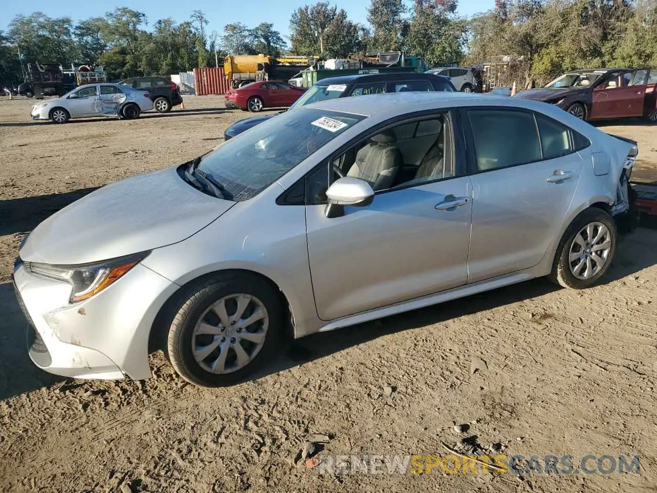 1 Photograph of a damaged car JTDEPRAE0LJ018092 TOYOTA COROLLA 2020