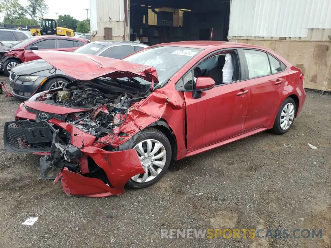 1 Photograph of a damaged car JTDEPRAE0LJ019761 TOYOTA COROLLA 2020