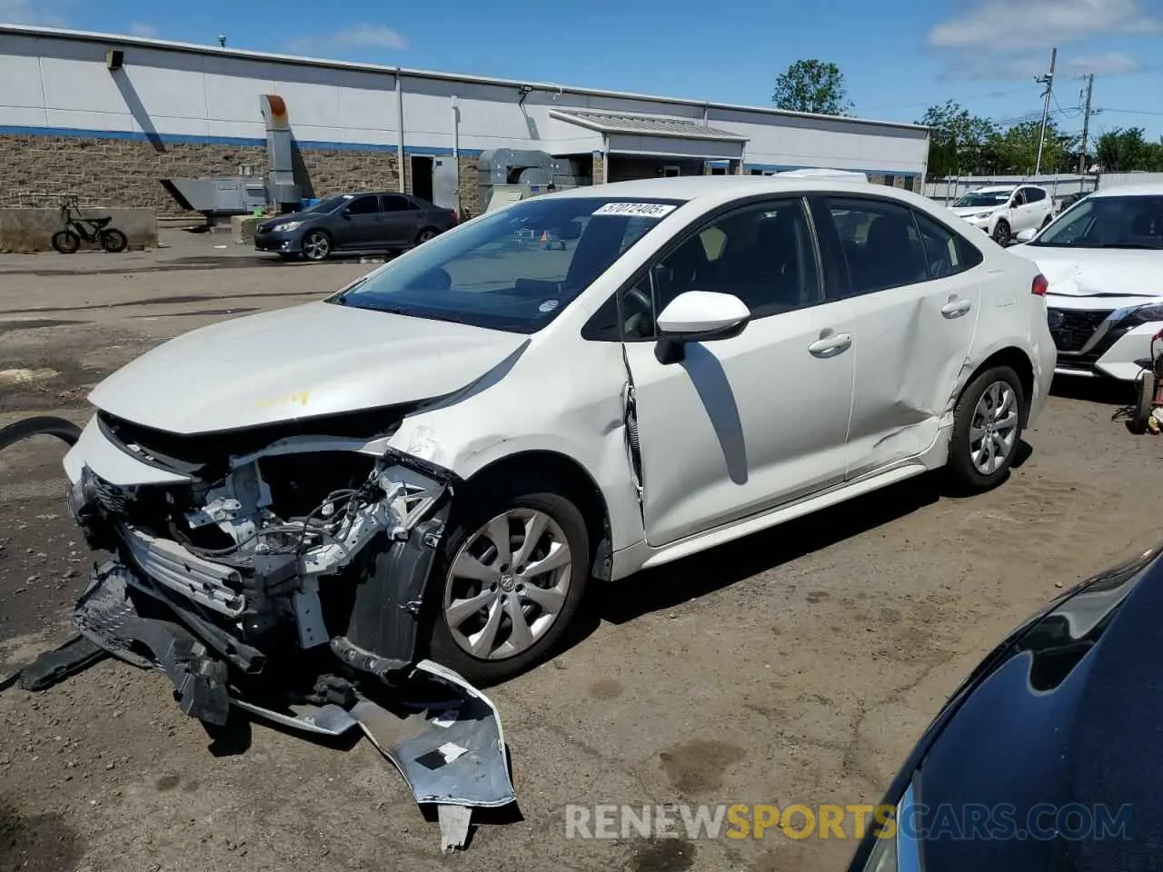 1 Photograph of a damaged car JTDEPRAE0LJ020361 TOYOTA COROLLA 2020