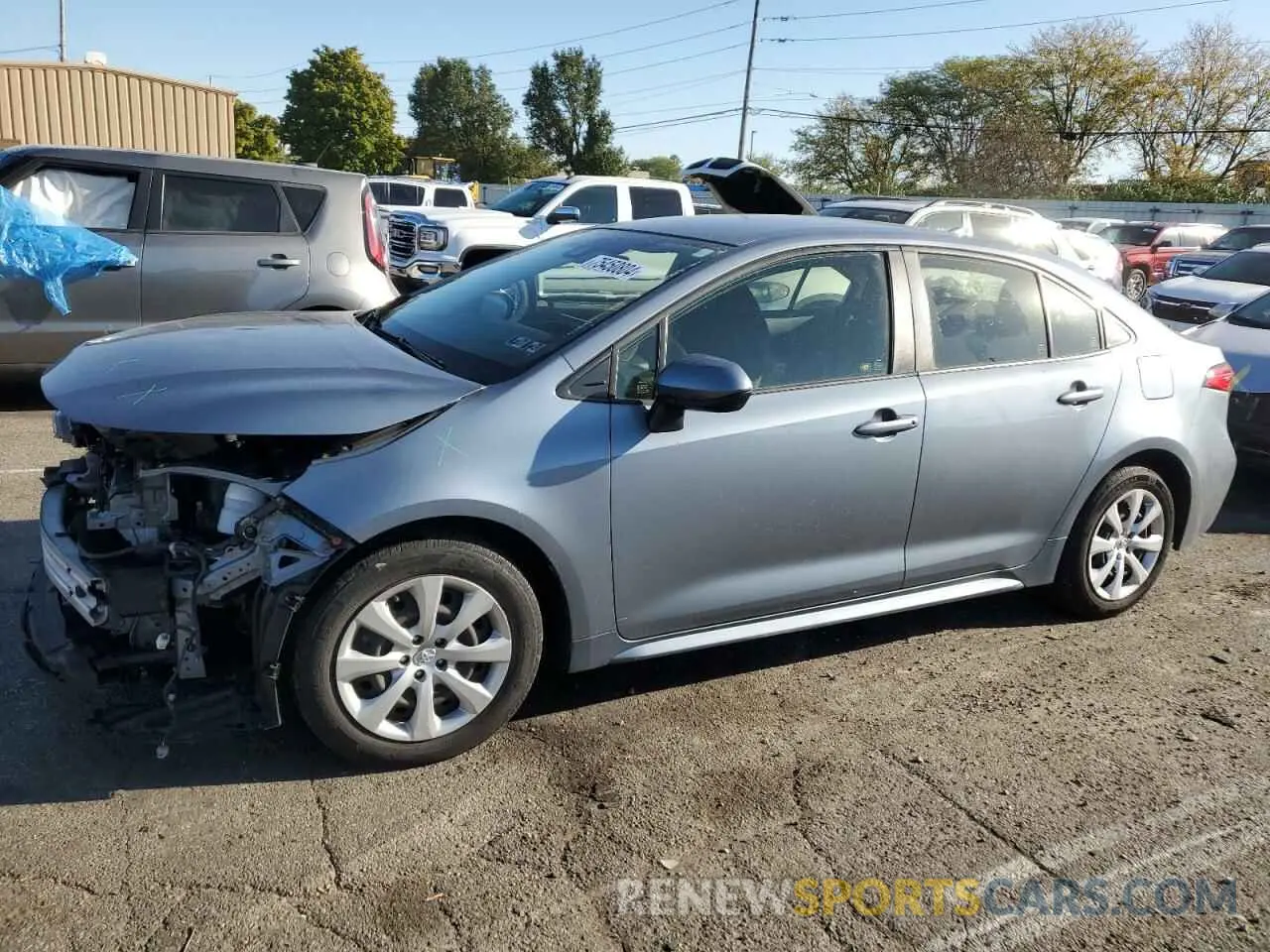 1 Photograph of a damaged car JTDEPRAE0LJ026810 TOYOTA COROLLA 2020