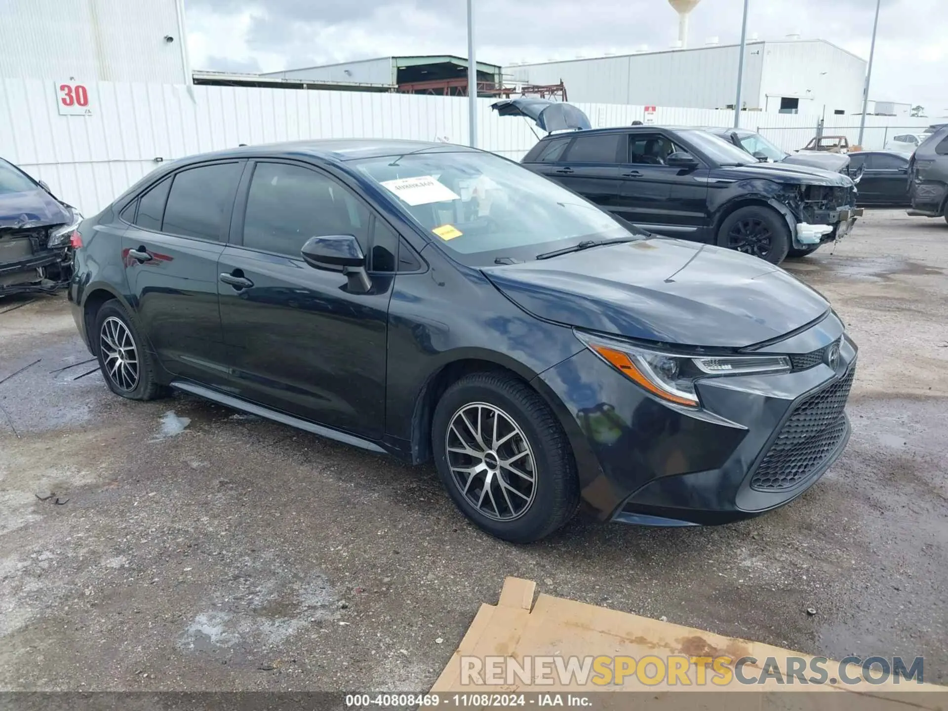 1 Photograph of a damaged car JTDEPRAE0LJ028203 TOYOTA COROLLA 2020