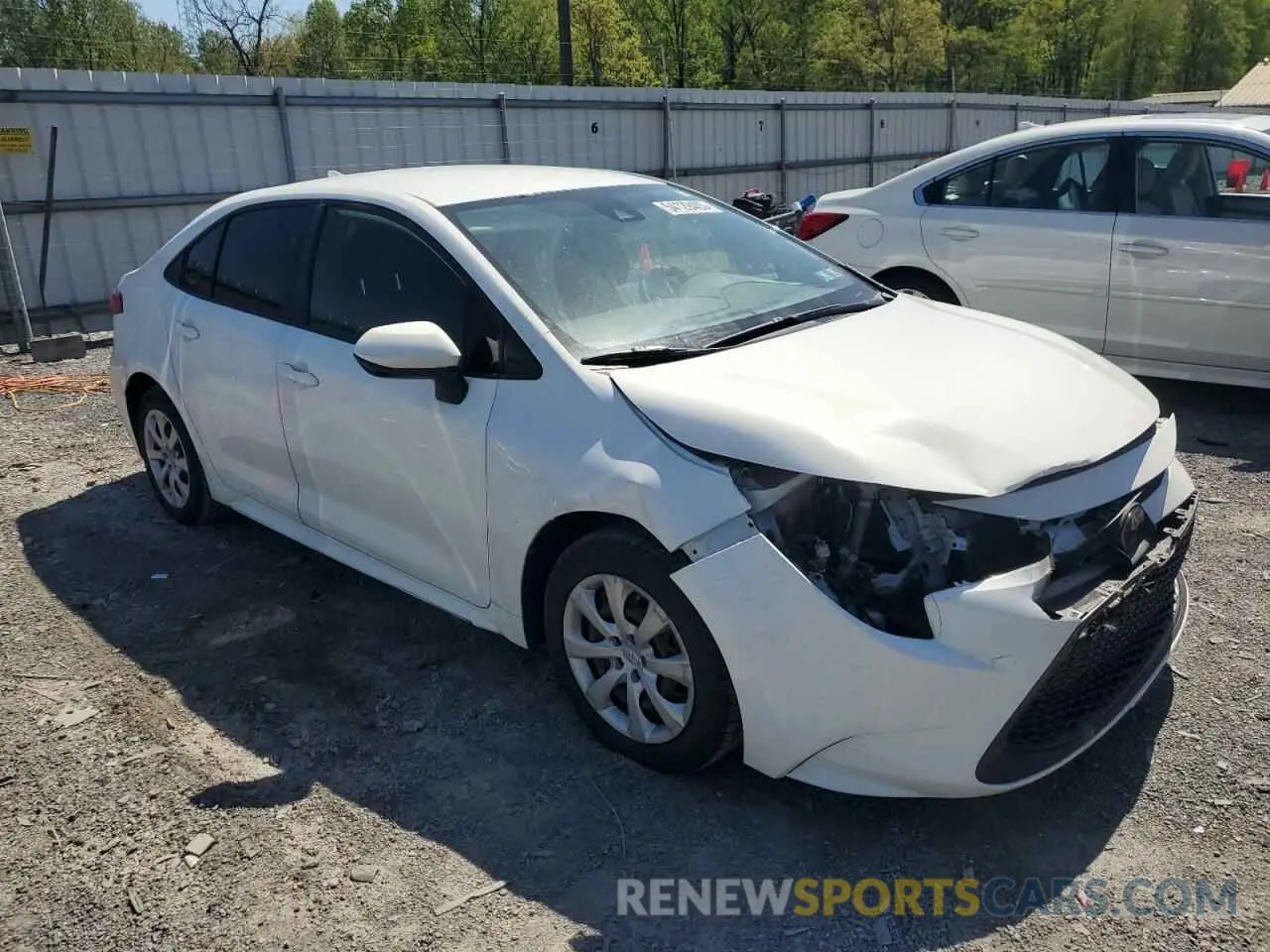 4 Photograph of a damaged car JTDEPRAE0LJ035295 TOYOTA COROLLA 2020