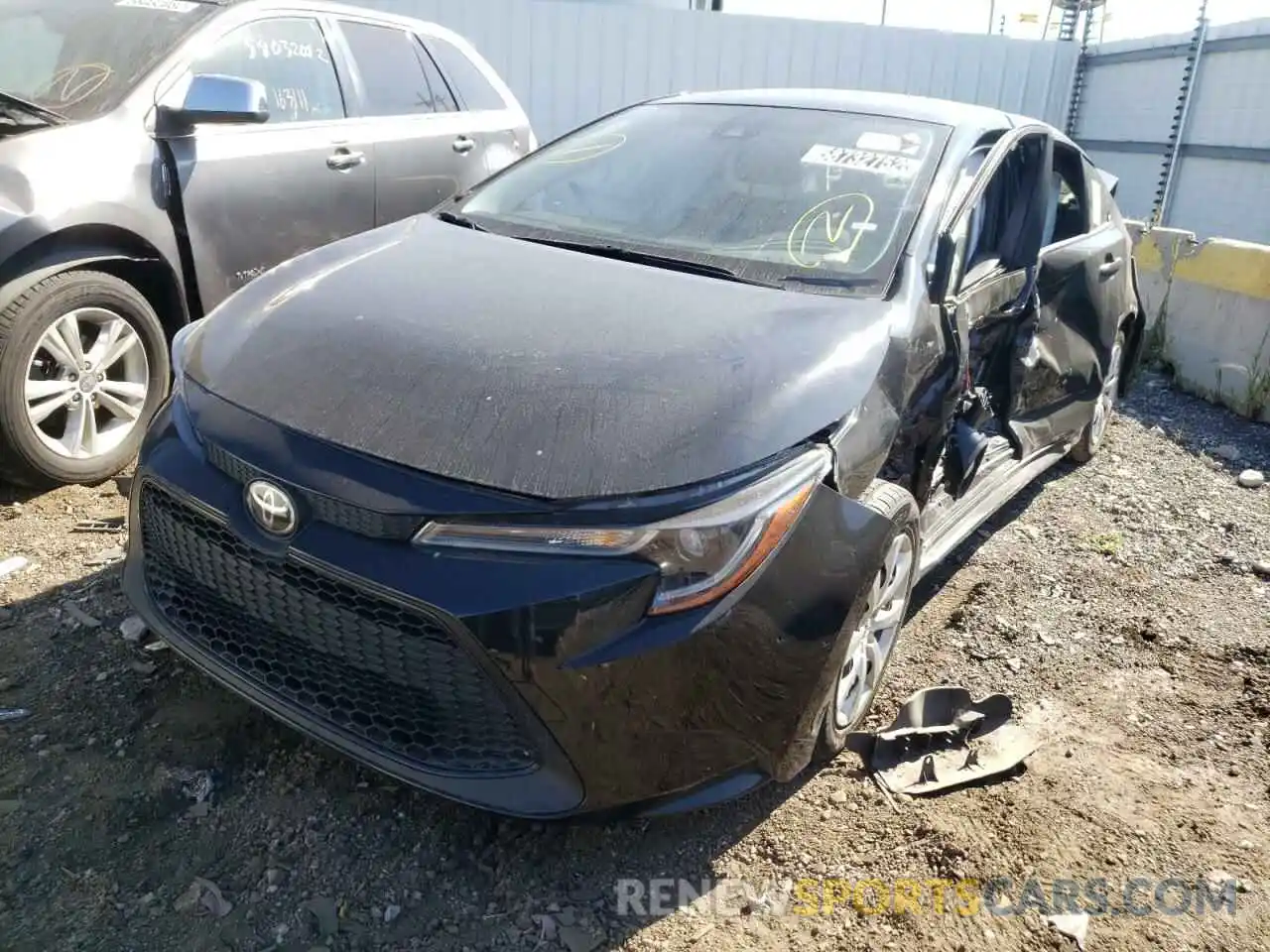 2 Photograph of a damaged car JTDEPRAE0LJ037919 TOYOTA COROLLA 2020