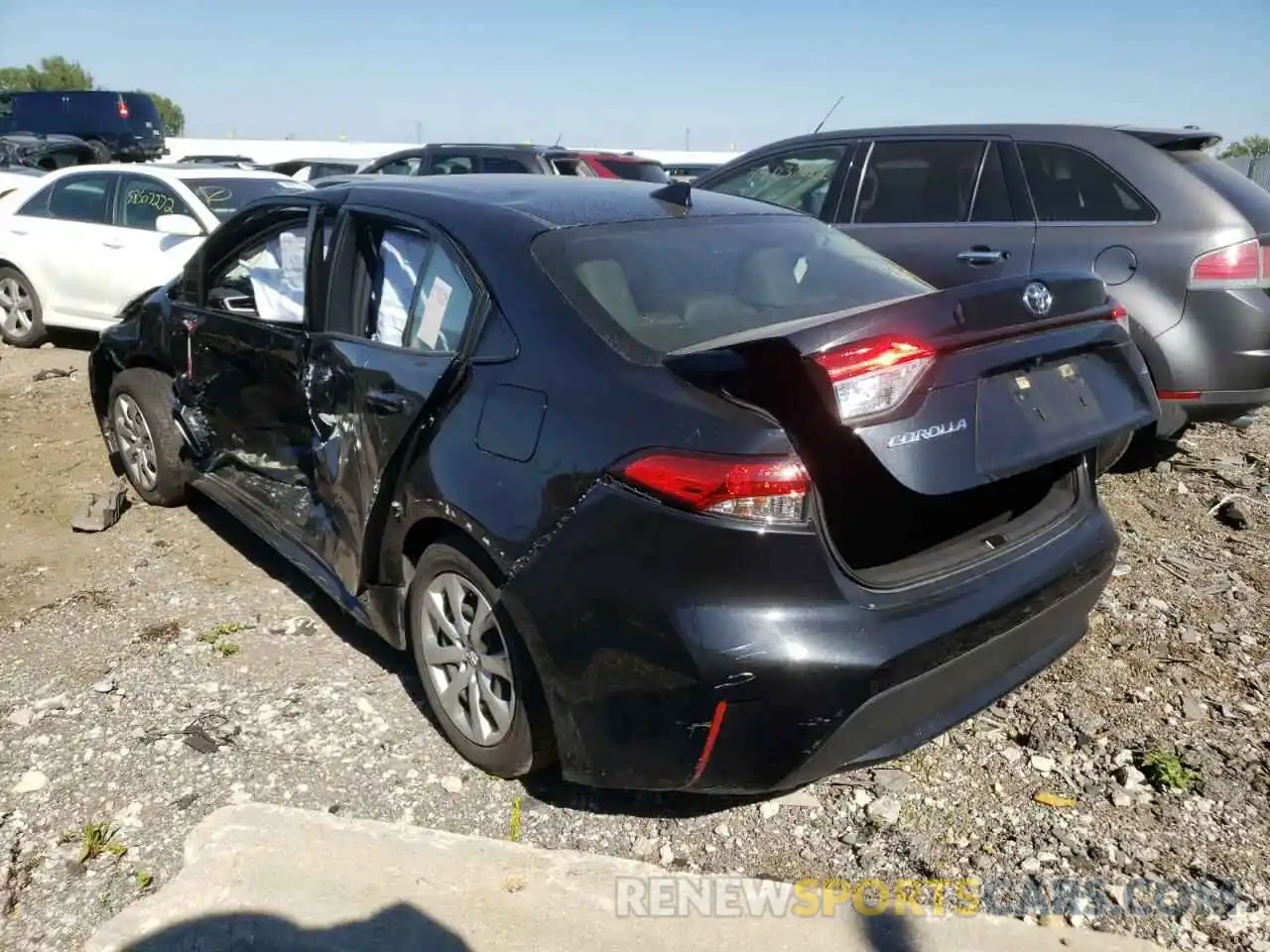 3 Photograph of a damaged car JTDEPRAE0LJ037919 TOYOTA COROLLA 2020