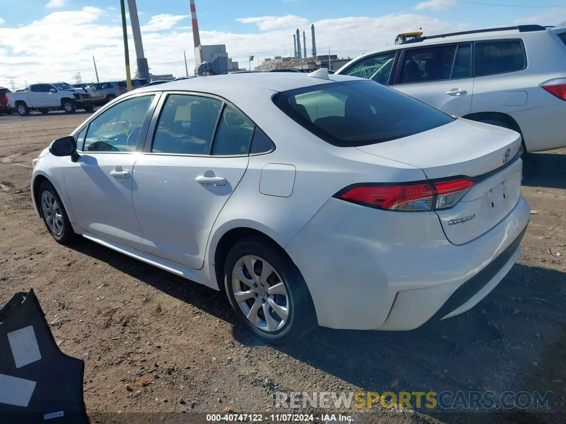 3 Photograph of a damaged car JTDEPRAE0LJ040383 TOYOTA COROLLA 2020