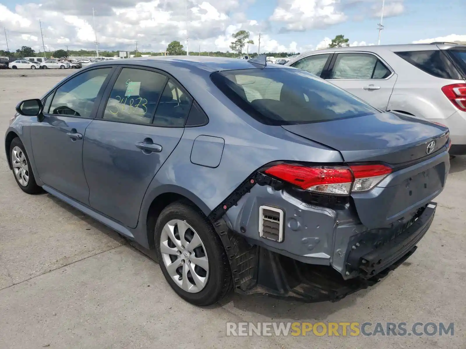 3 Photograph of a damaged car JTDEPRAE0LJ043865 TOYOTA COROLLA 2020