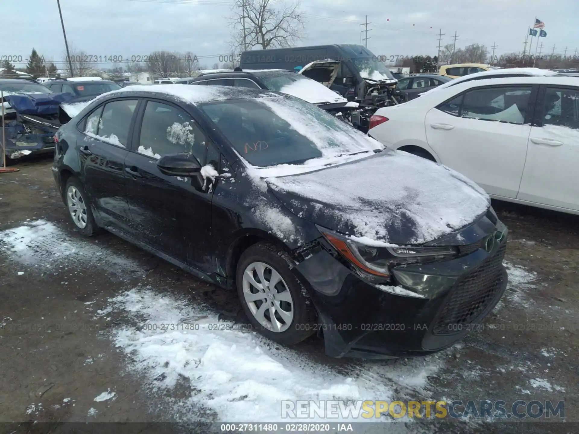 1 Photograph of a damaged car JTDEPRAE0LJ045700 TOYOTA COROLLA 2020