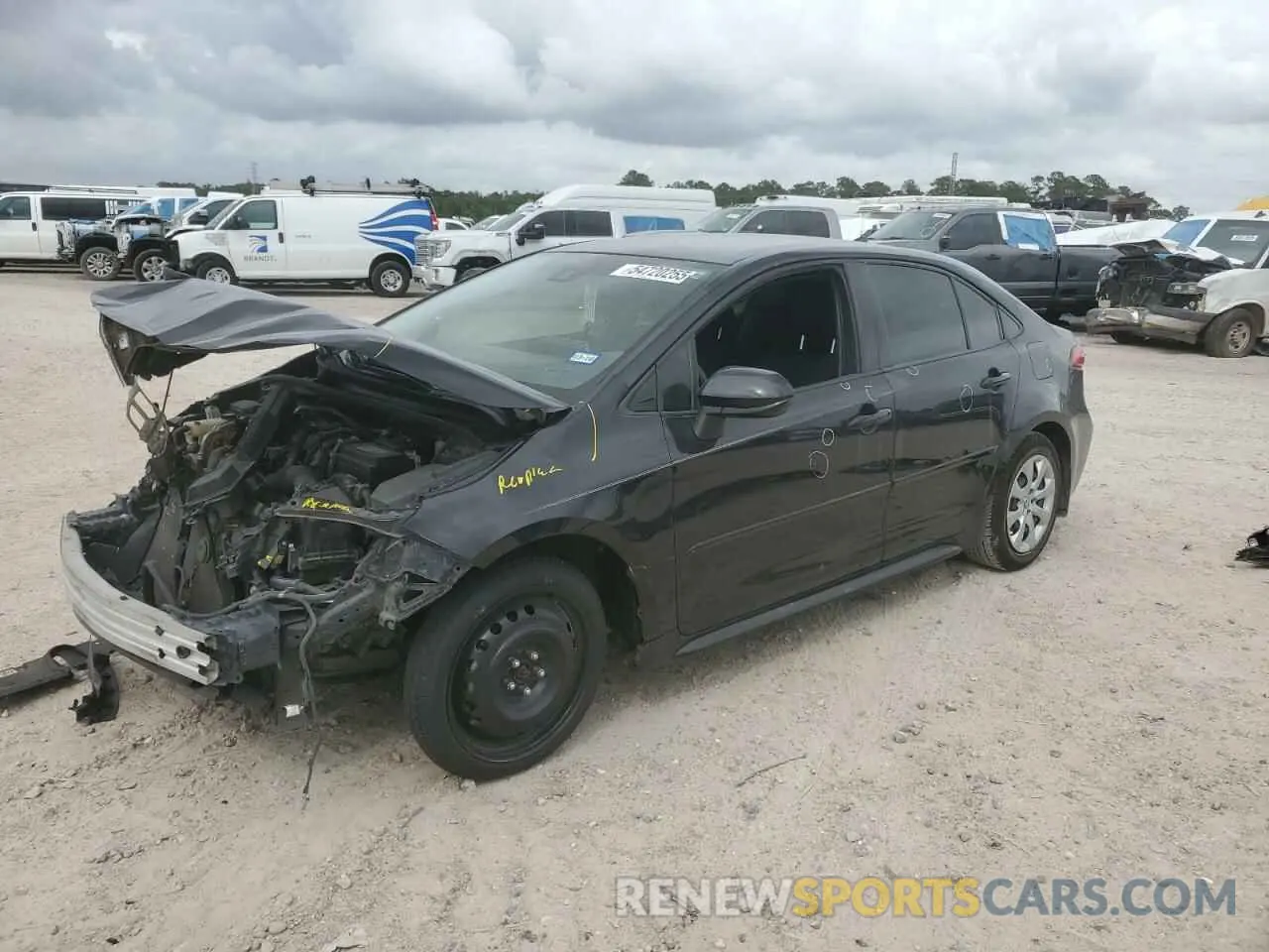 1 Photograph of a damaged car JTDEPRAE0LJ047575 TOYOTA COROLLA 2020