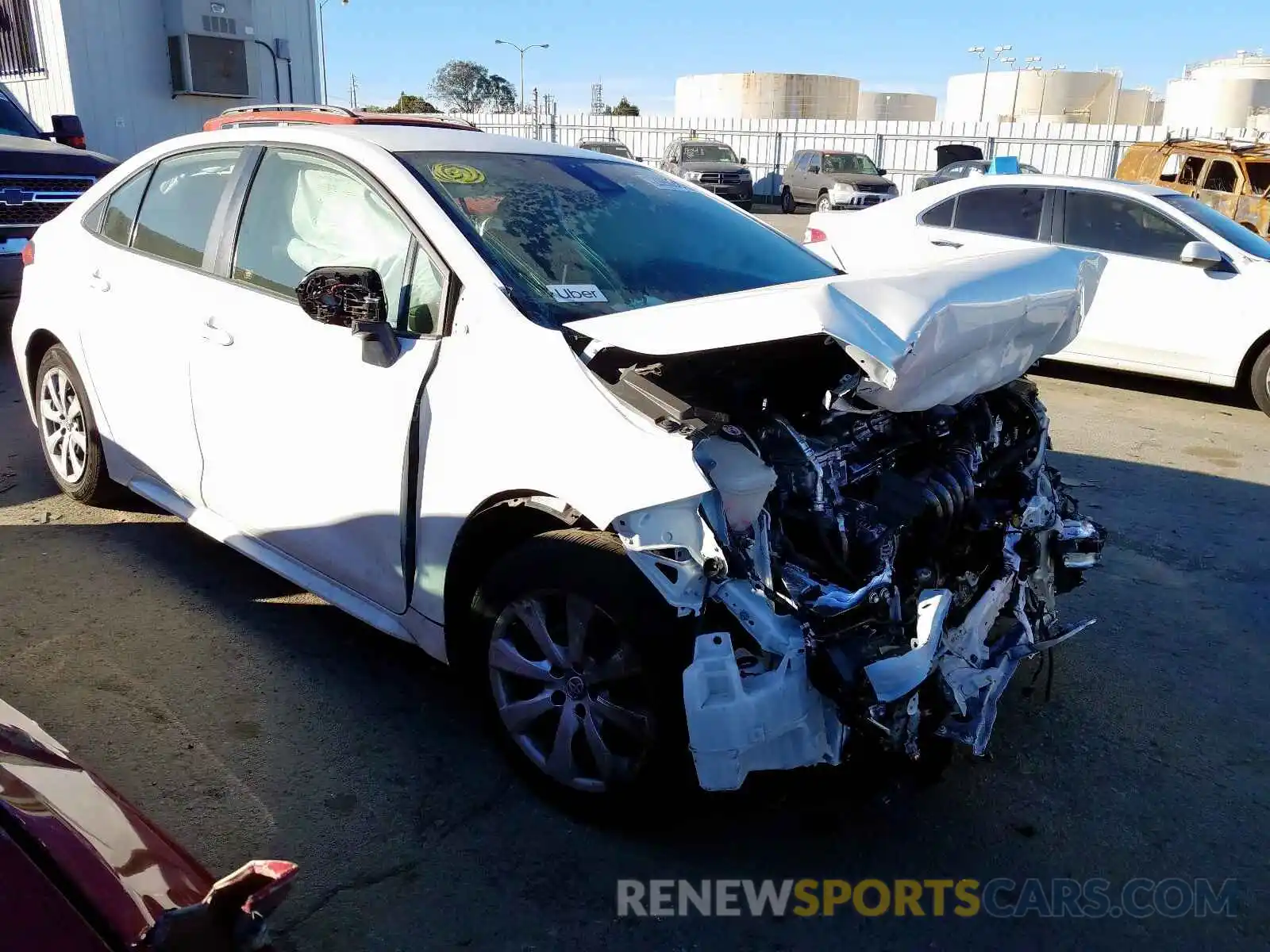 1 Photograph of a damaged car JTDEPRAE0LJ050363 TOYOTA COROLLA 2020