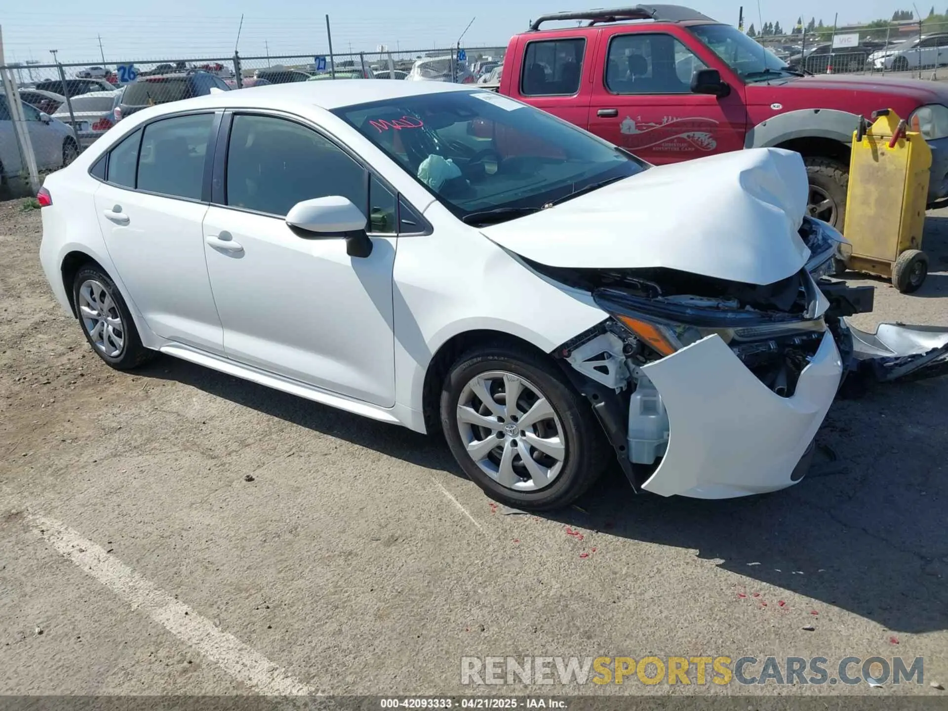 1 Photograph of a damaged car JTDEPRAE0LJ052873 TOYOTA COROLLA 2020