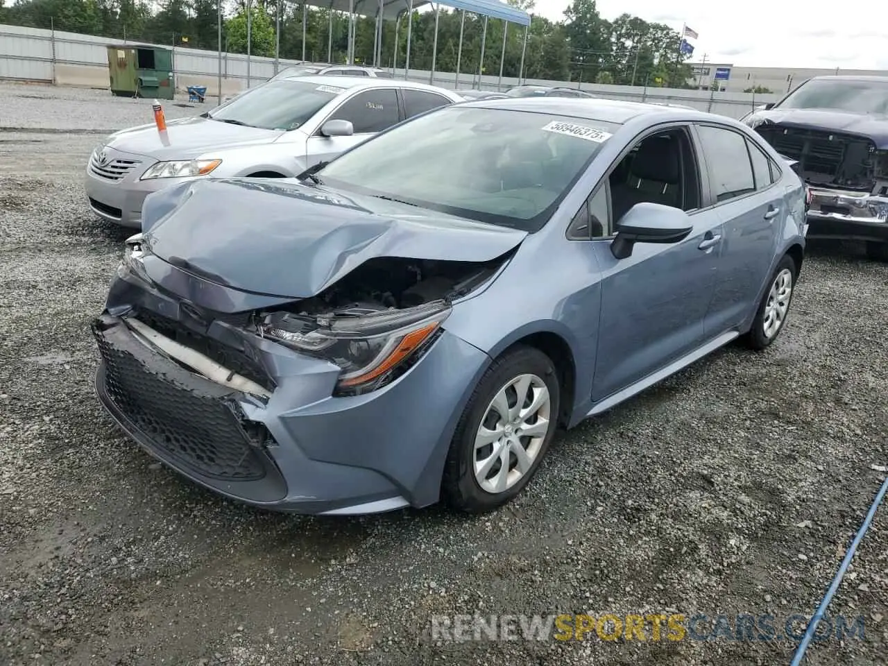 1 Photograph of a damaged car JTDEPRAE0LJ053389 TOYOTA COROLLA 2020