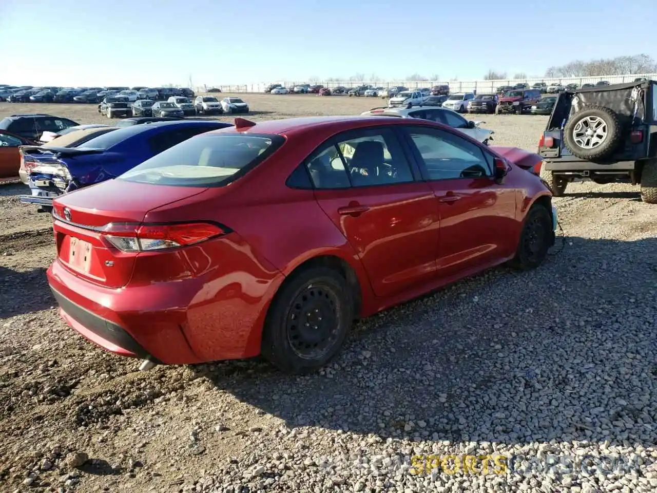 4 Photograph of a damaged car JTDEPRAE0LJ057698 TOYOTA COROLLA 2020