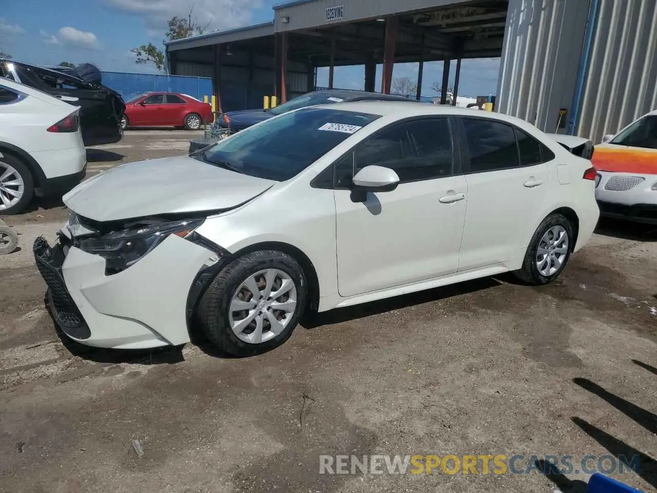 1 Photograph of a damaged car JTDEPRAE0LJ065025 TOYOTA COROLLA 2020