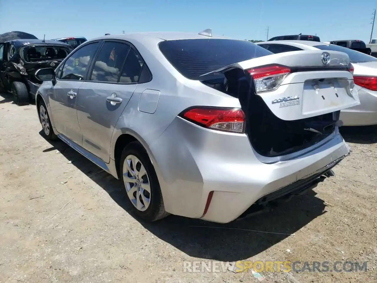 3 Photograph of a damaged car JTDEPRAE0LJ068149 TOYOTA COROLLA 2020