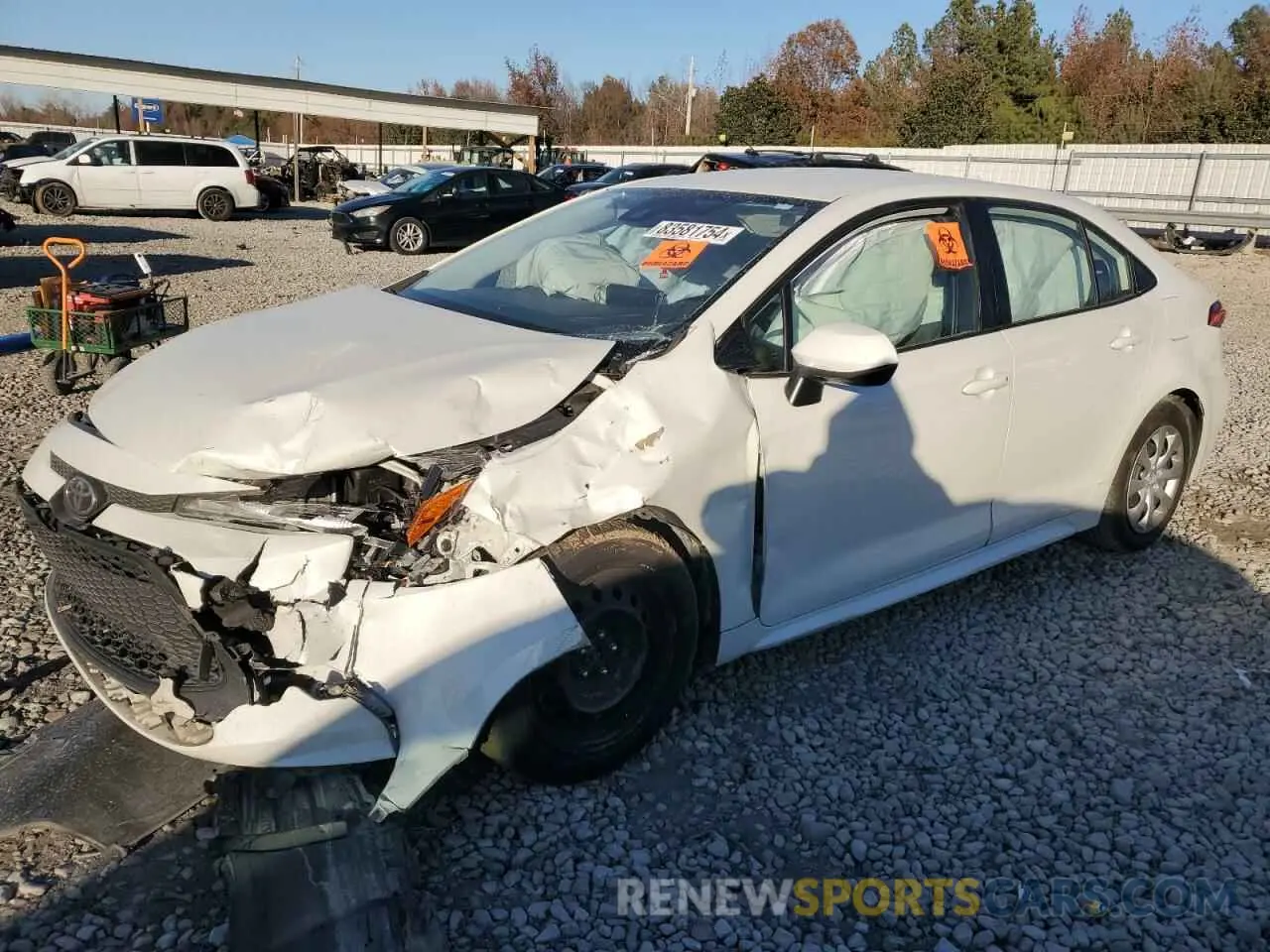 1 Photograph of a damaged car JTDEPRAE0LJ073819 TOYOTA COROLLA 2020
