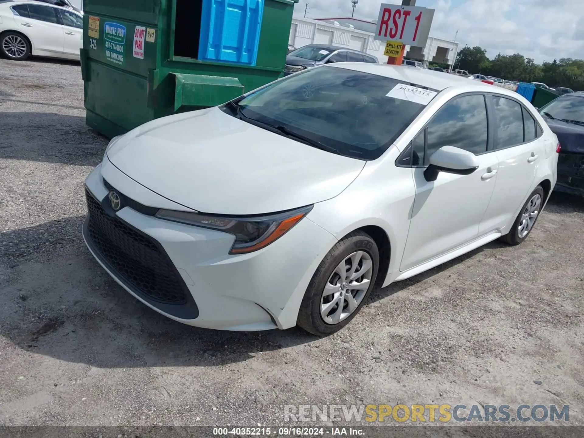 2 Photograph of a damaged car JTDEPRAE0LJ073917 TOYOTA COROLLA 2020