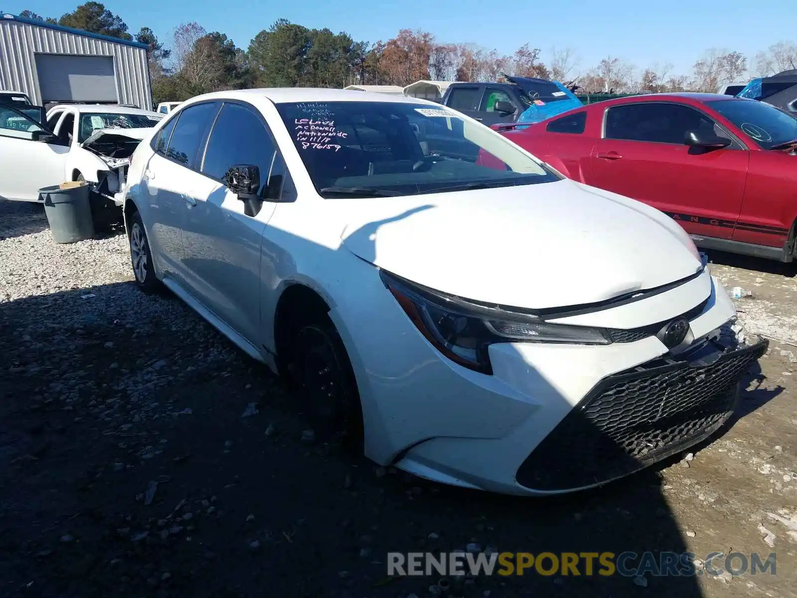 1 Photograph of a damaged car JTDEPRAE0LJ079037 TOYOTA COROLLA 2020