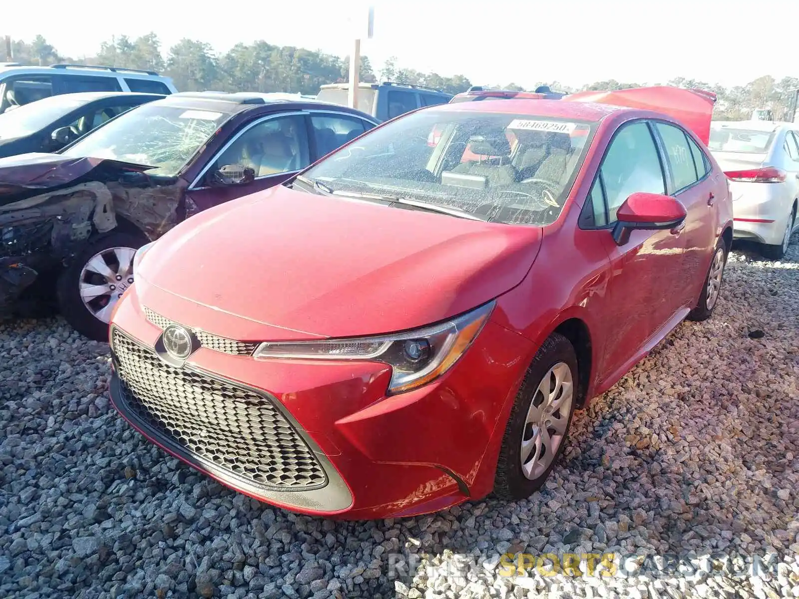 2 Photograph of a damaged car JTDEPRAE0LJ080558 TOYOTA COROLLA 2020