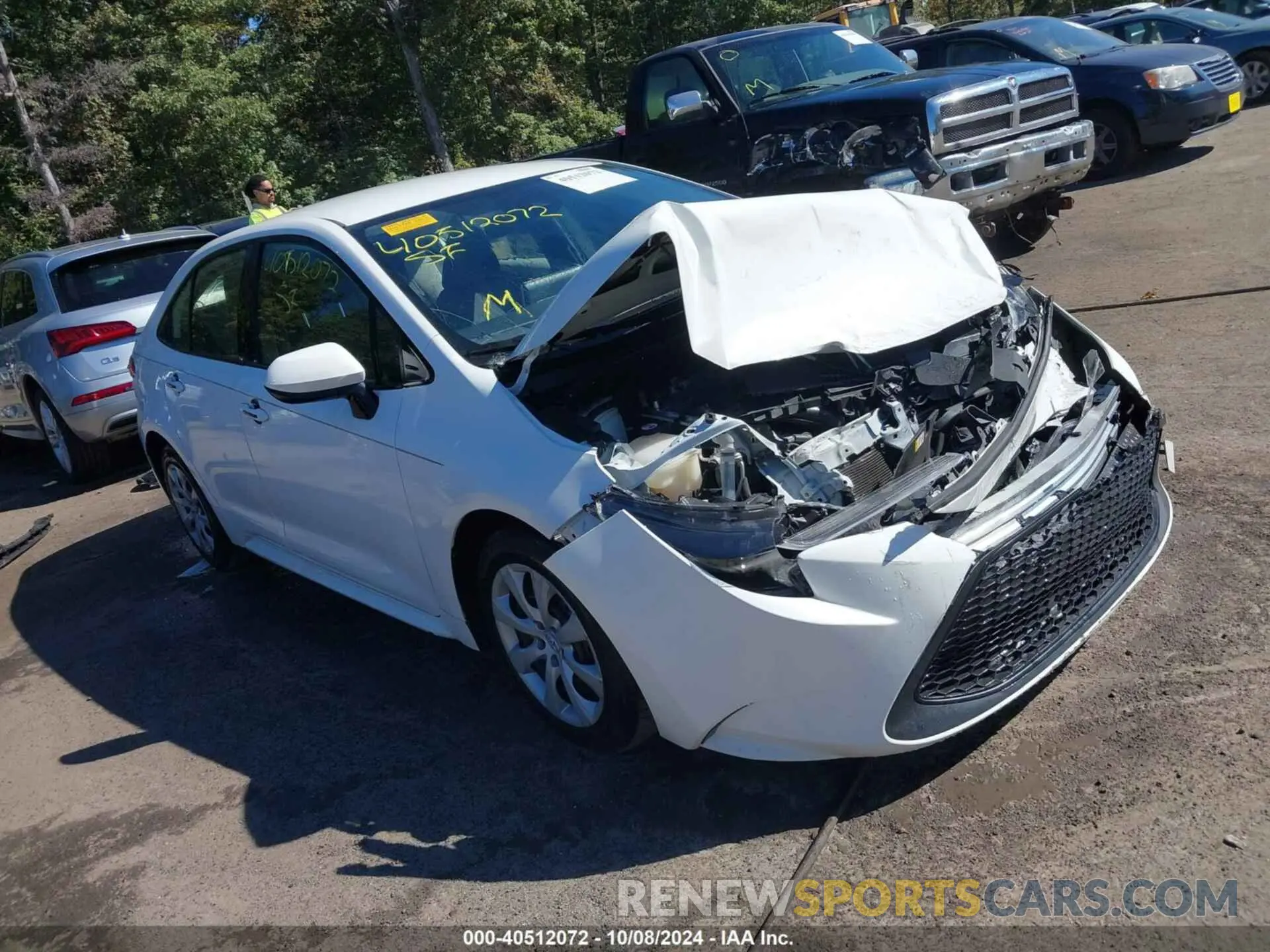 1 Photograph of a damaged car JTDEPRAE0LJ092757 TOYOTA COROLLA 2020