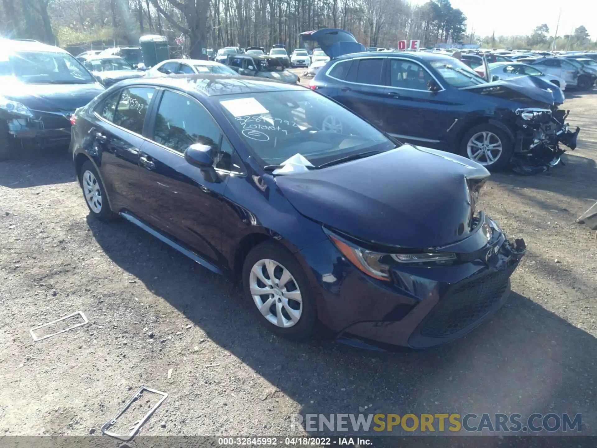 1 Photograph of a damaged car JTDEPRAE0LJ093245 TOYOTA COROLLA 2020