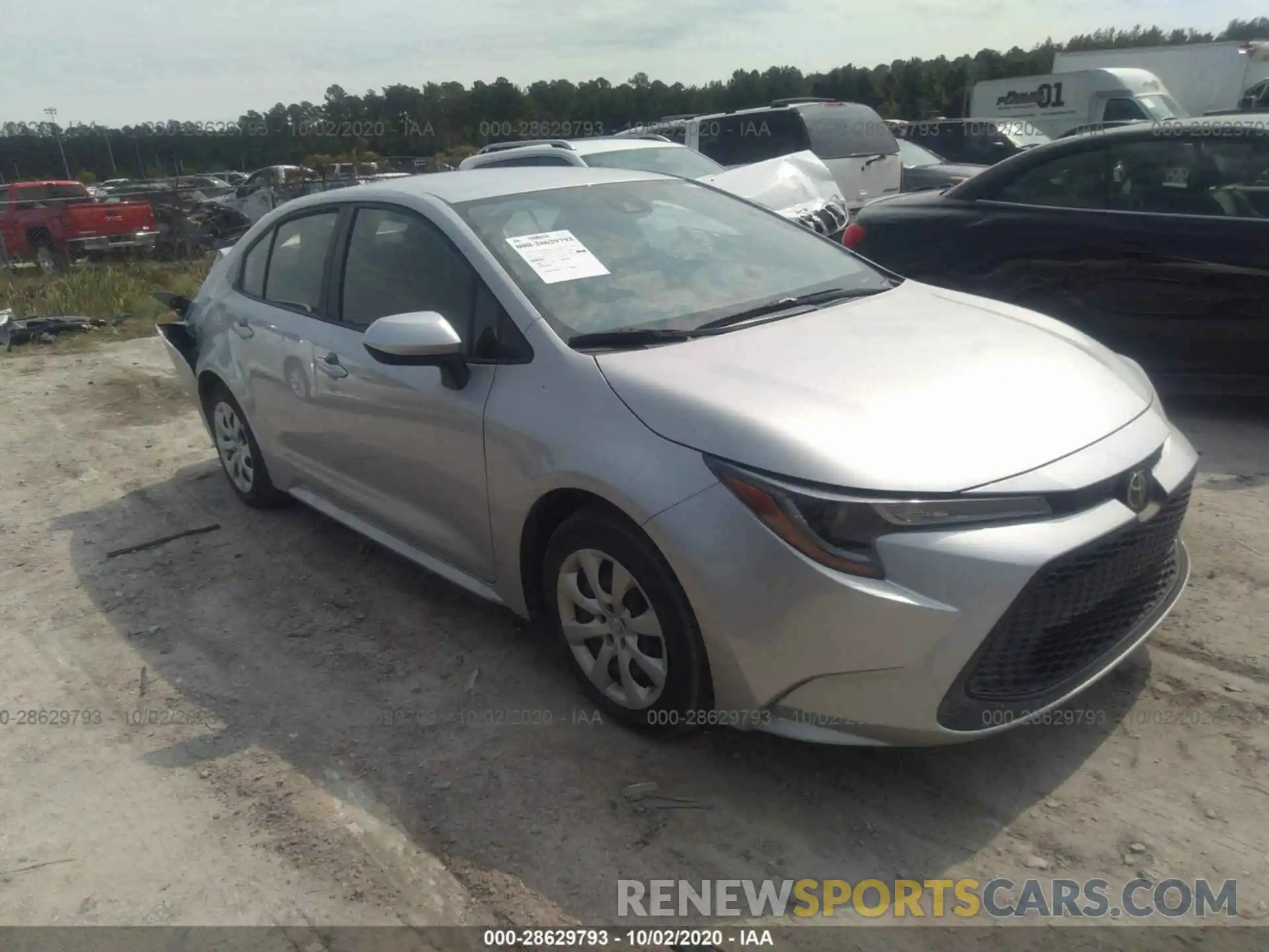 1 Photograph of a damaged car JTDEPRAE0LJ094508 TOYOTA COROLLA 2020