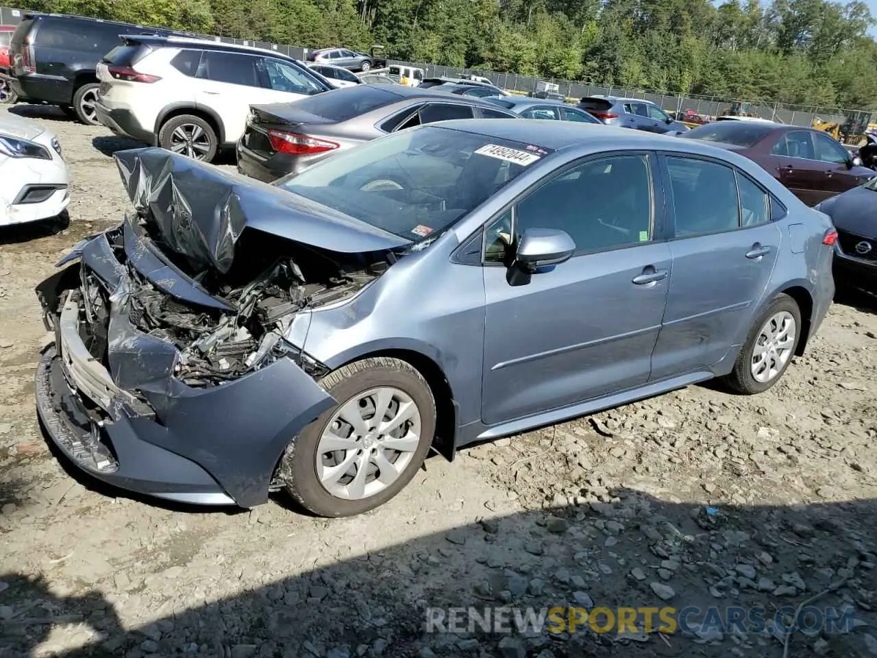 1 Photograph of a damaged car JTDEPRAE0LJ104454 TOYOTA COROLLA 2020