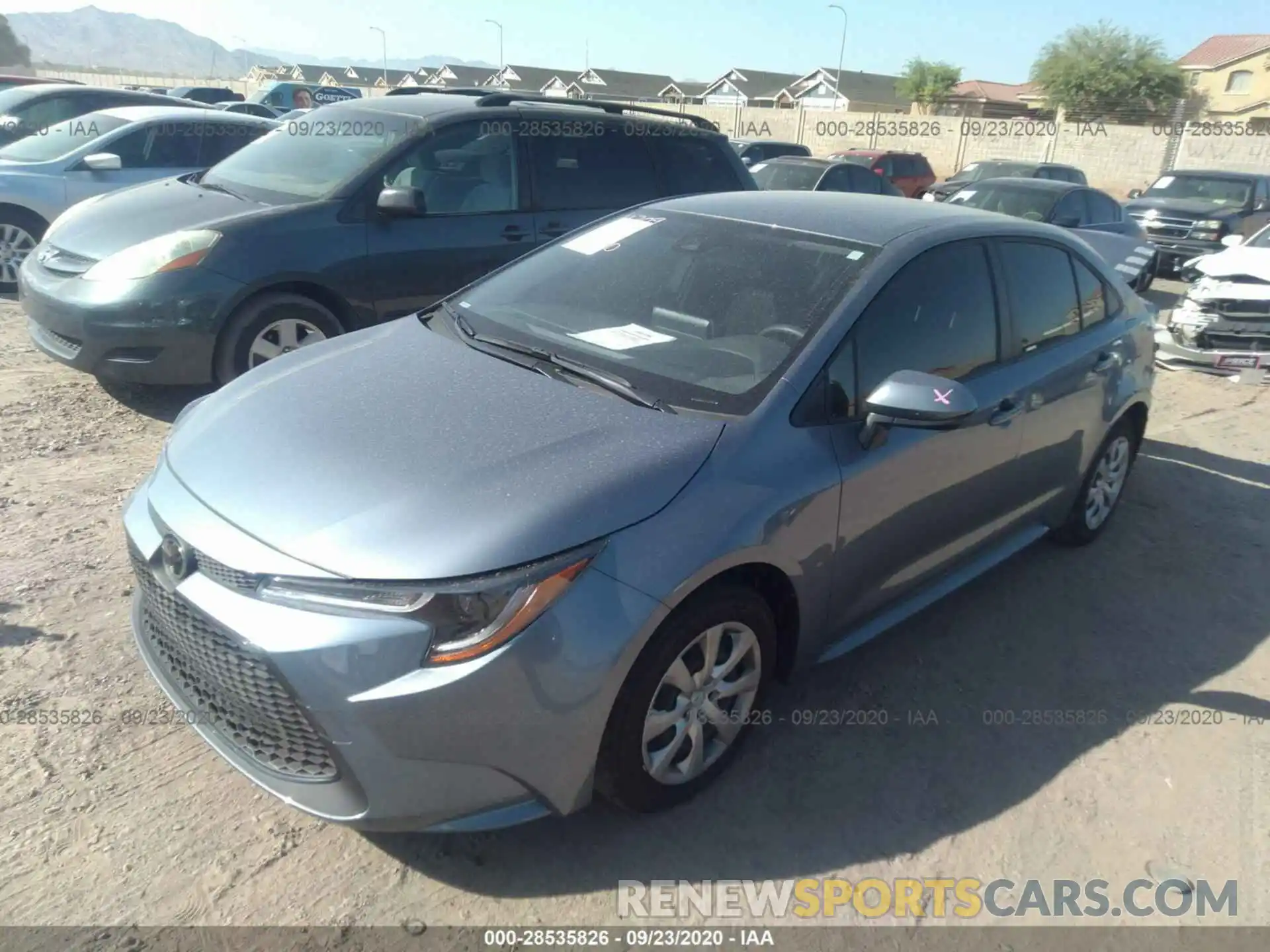 2 Photograph of a damaged car JTDEPRAE0LJ106625 TOYOTA COROLLA 2020