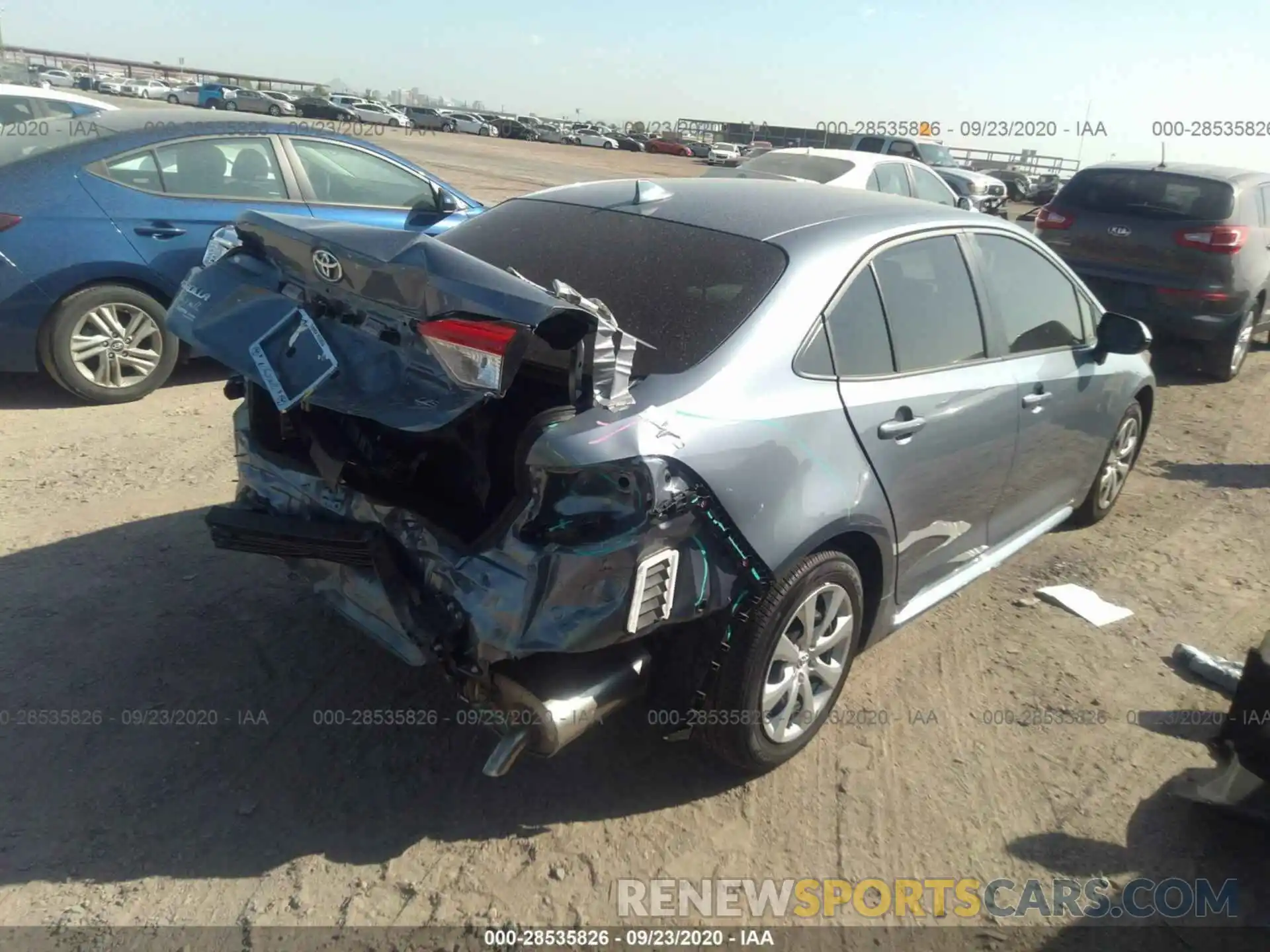 4 Photograph of a damaged car JTDEPRAE0LJ106625 TOYOTA COROLLA 2020