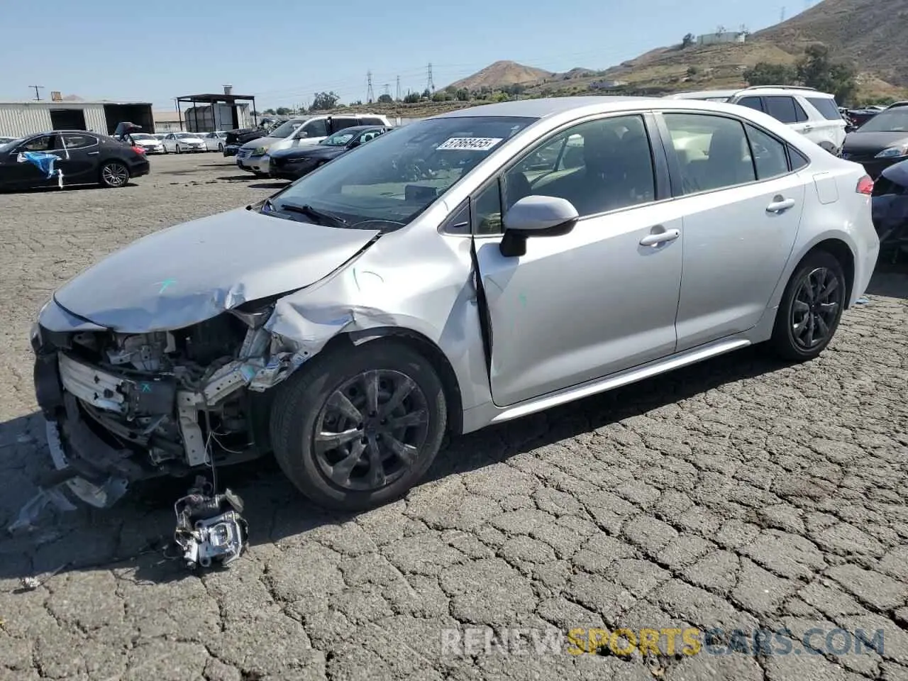 1 Photograph of a damaged car JTDEPRAE1LJ003536 TOYOTA COROLLA 2020