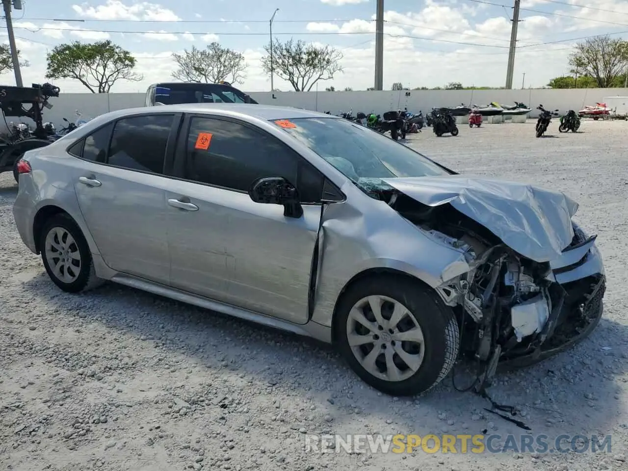 4 Photograph of a damaged car JTDEPRAE1LJ008056 TOYOTA COROLLA 2020
