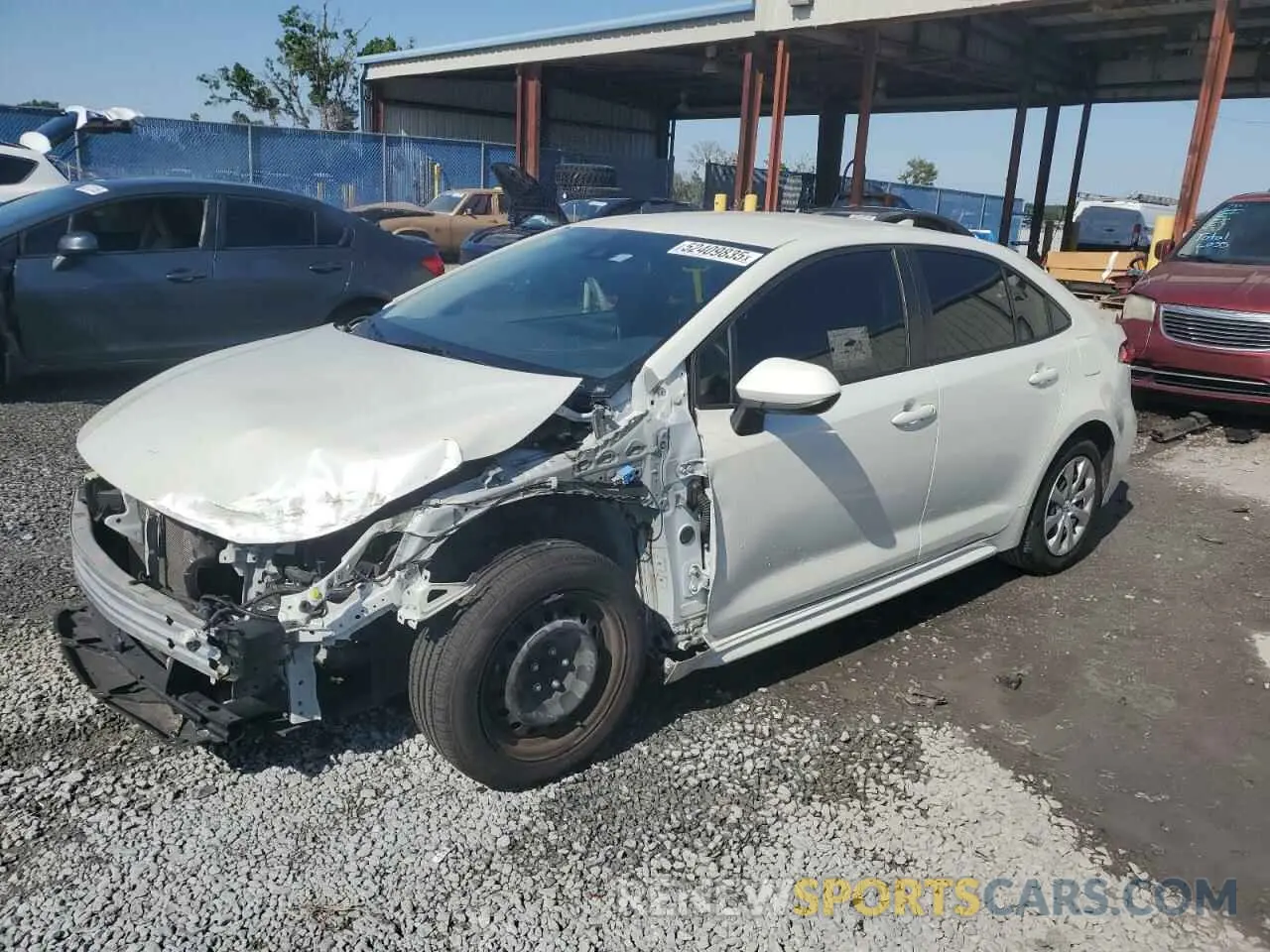 1 Photograph of a damaged car JTDEPRAE1LJ009840 TOYOTA COROLLA 2020