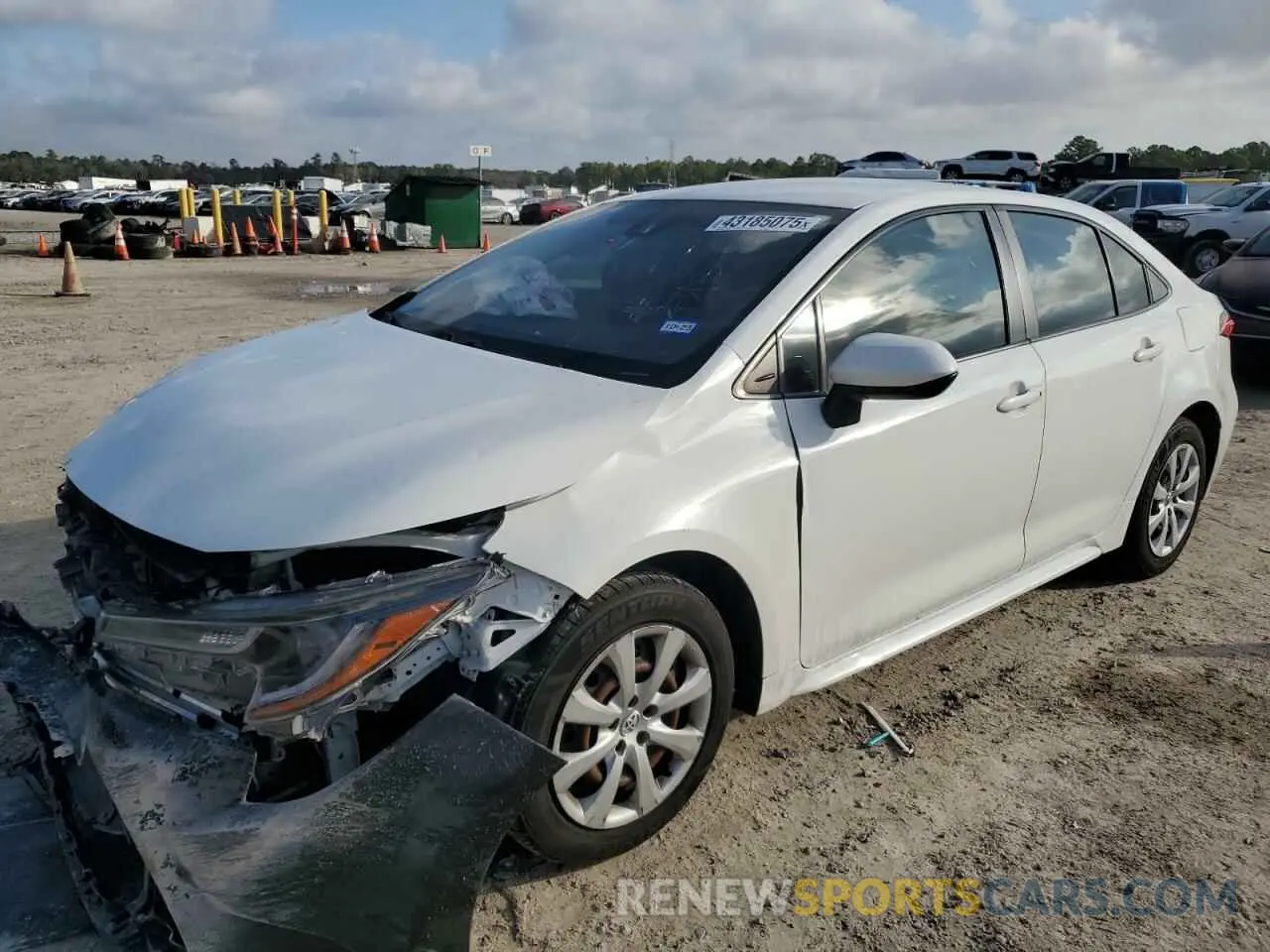 1 Photograph of a damaged car JTDEPRAE1LJ011992 TOYOTA COROLLA 2020