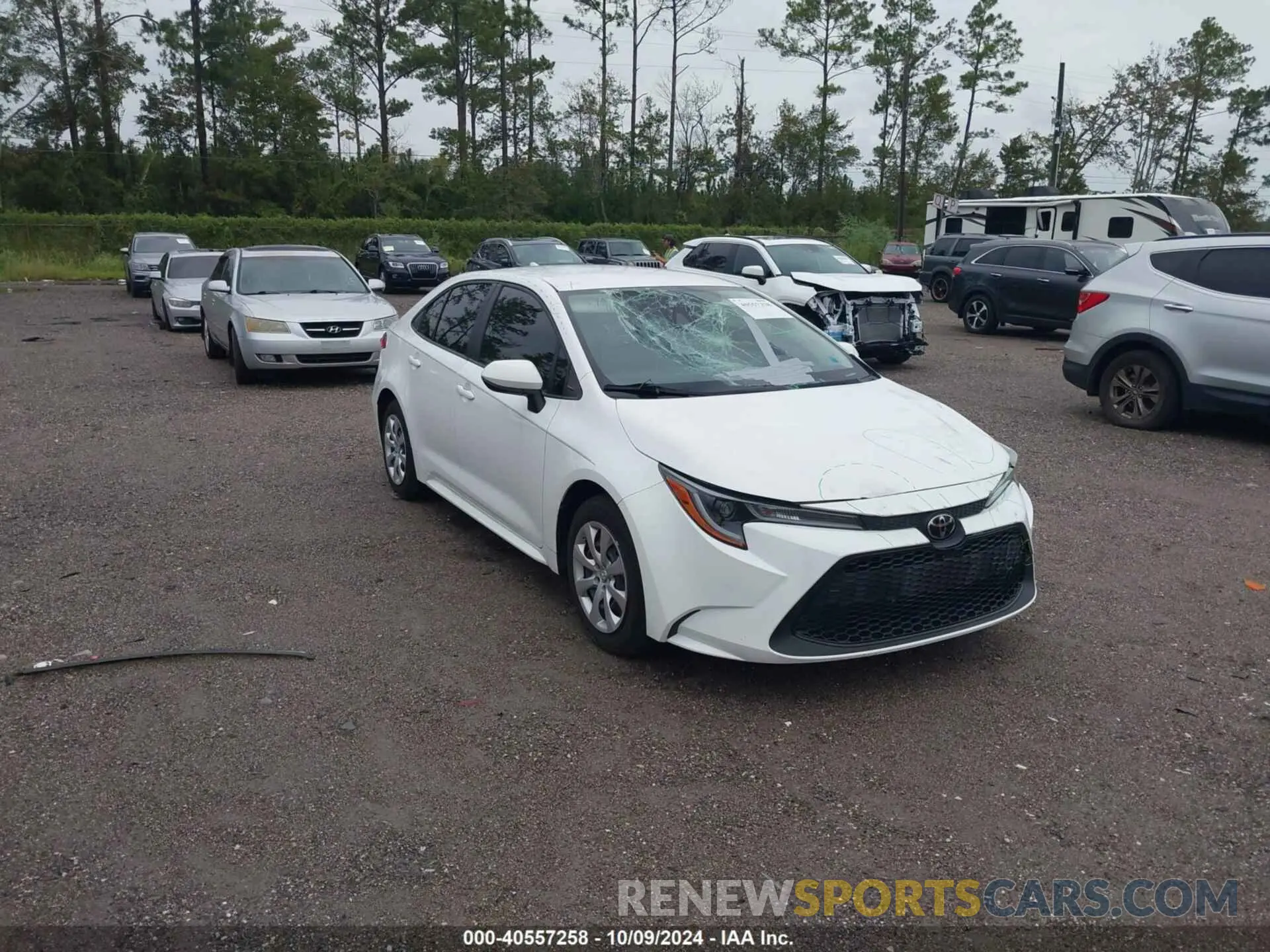 1 Photograph of a damaged car JTDEPRAE1LJ016349 TOYOTA COROLLA 2020
