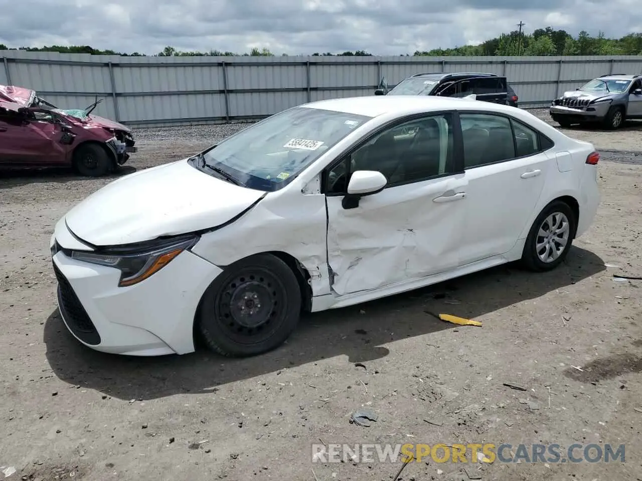 1 Photograph of a damaged car JTDEPRAE1LJ024743 TOYOTA COROLLA 2020