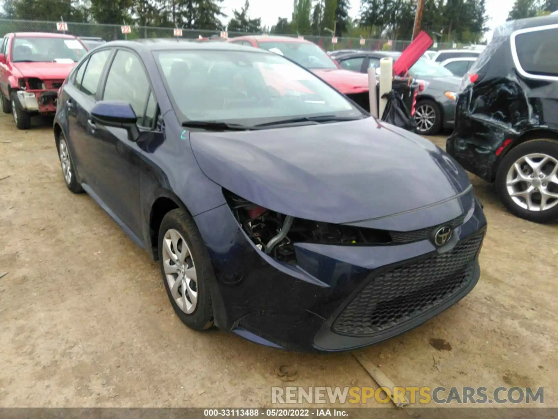 1 Photograph of a damaged car JTDEPRAE1LJ028243 TOYOTA COROLLA 2020