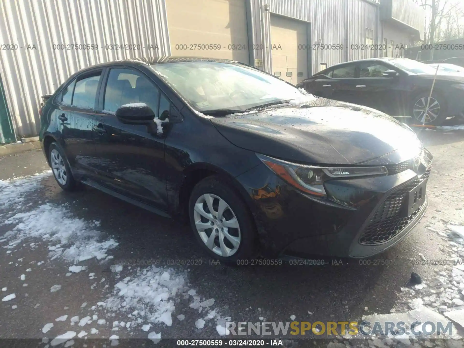 1 Photograph of a damaged car JTDEPRAE1LJ037671 TOYOTA COROLLA 2020