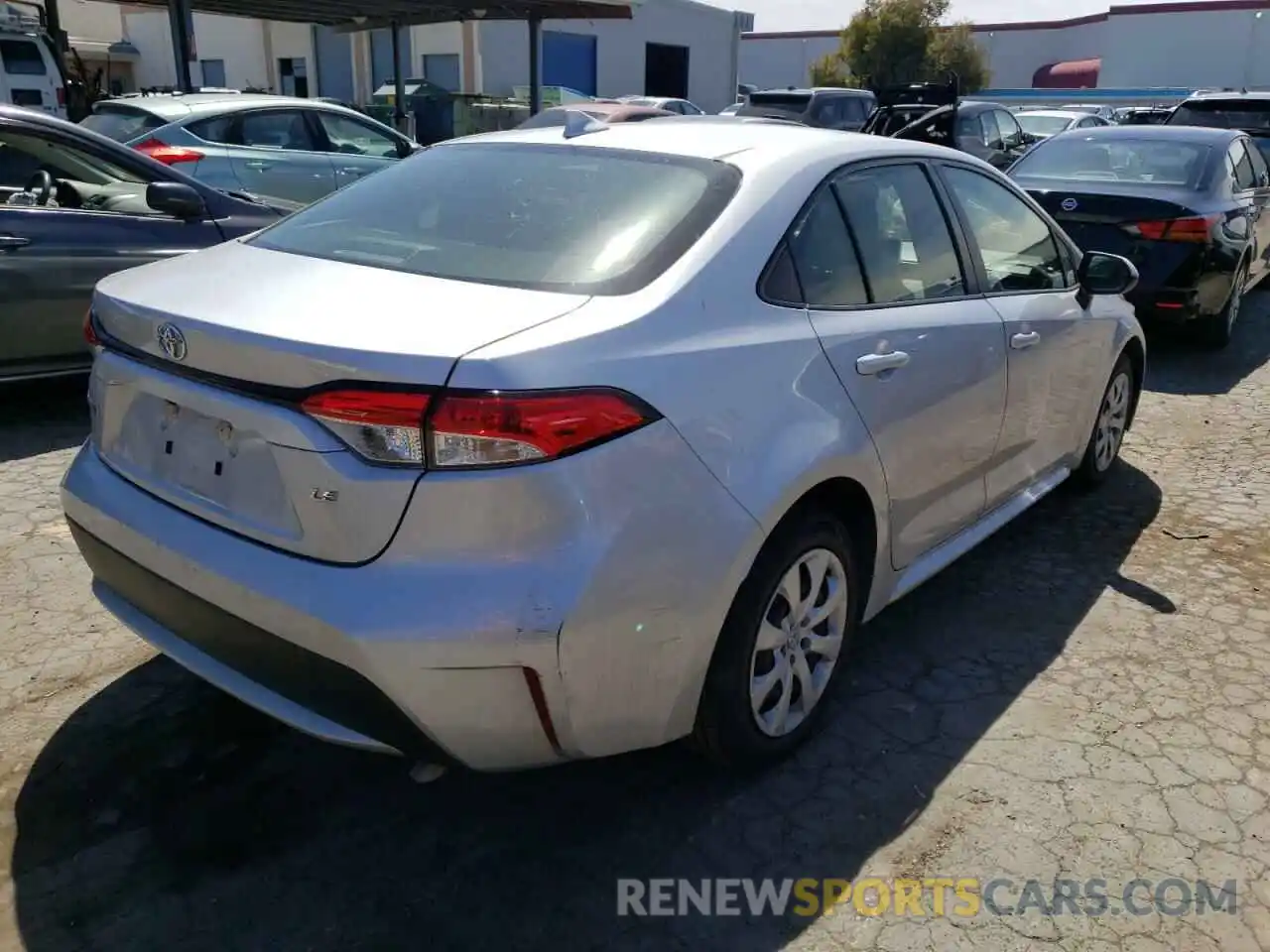 4 Photograph of a damaged car JTDEPRAE1LJ039369 TOYOTA COROLLA 2020