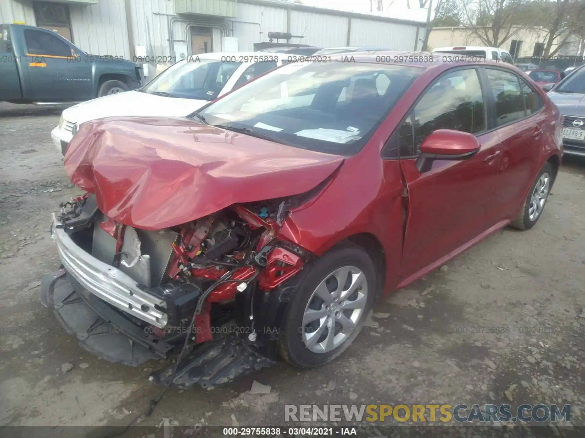 2 Photograph of a damaged car JTDEPRAE1LJ041137 TOYOTA COROLLA 2020