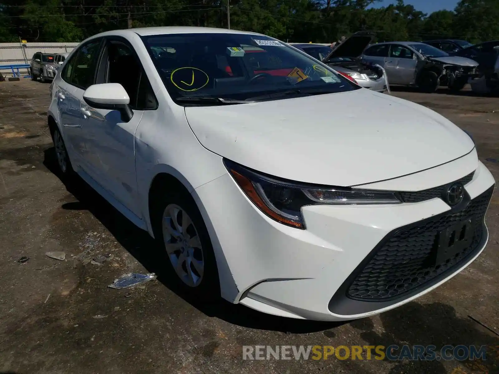 1 Photograph of a damaged car JTDEPRAE1LJ042479 TOYOTA COROLLA 2020