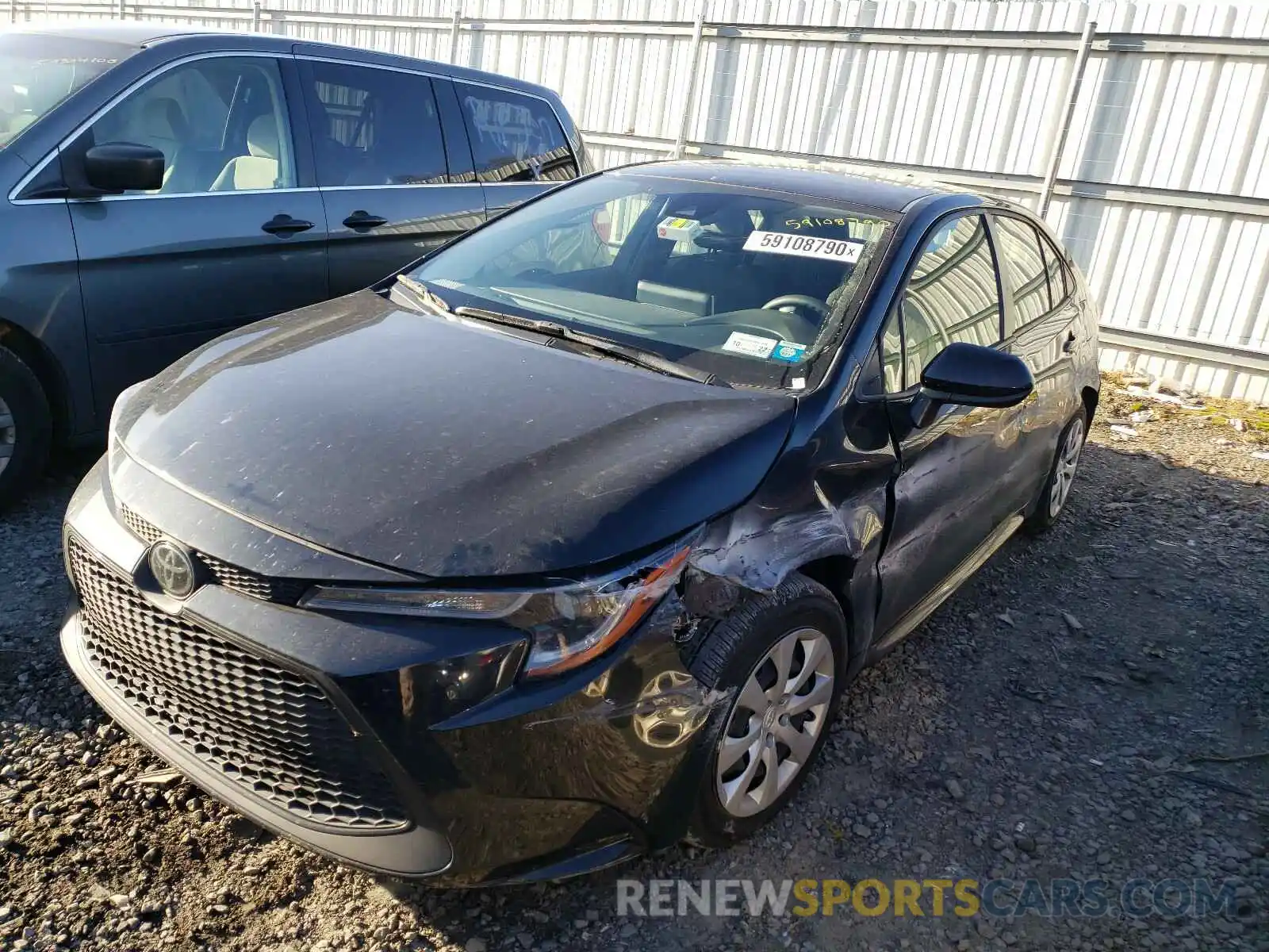 2 Photograph of a damaged car JTDEPRAE1LJ043440 TOYOTA COROLLA 2020