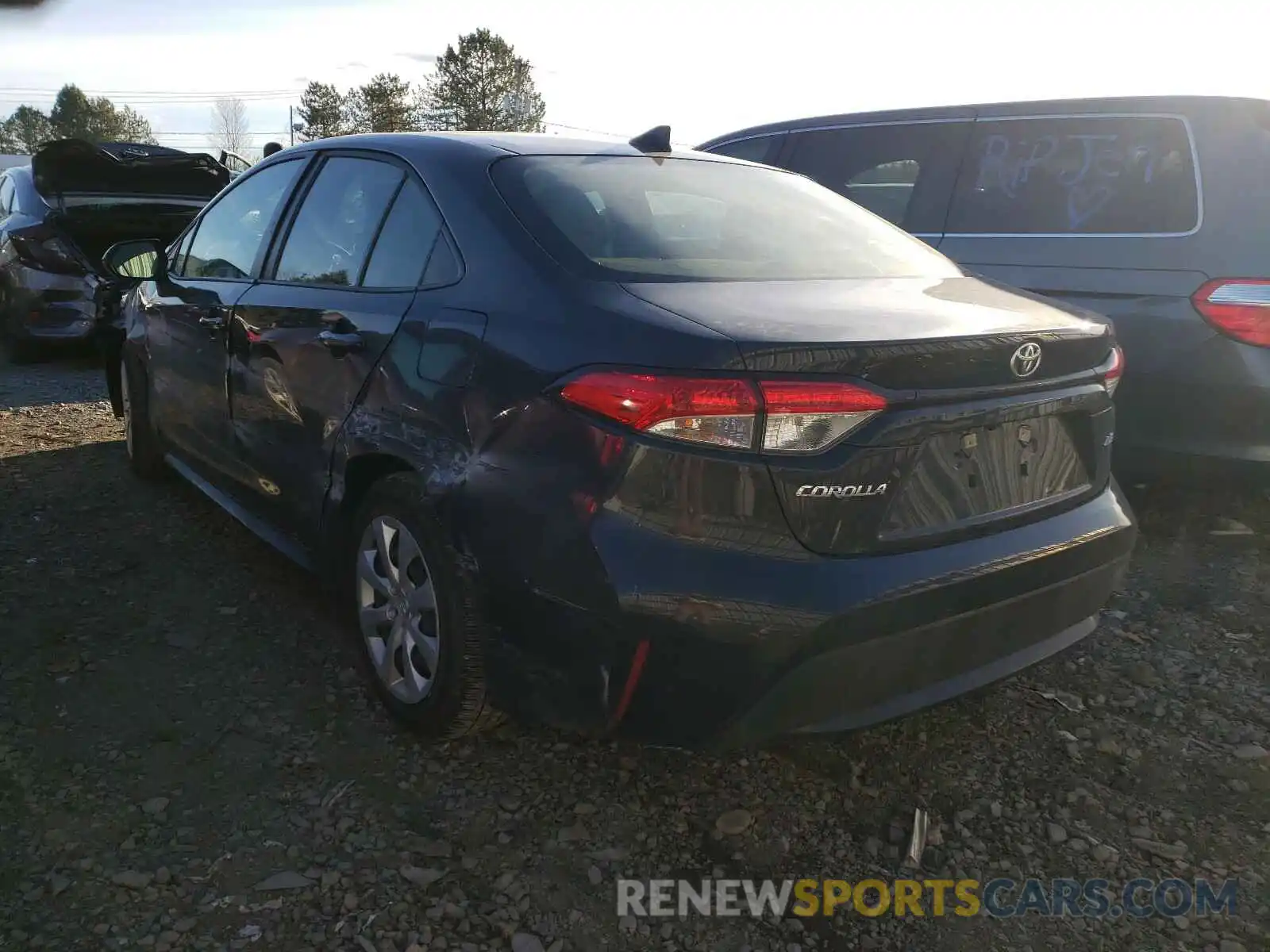 3 Photograph of a damaged car JTDEPRAE1LJ043440 TOYOTA COROLLA 2020