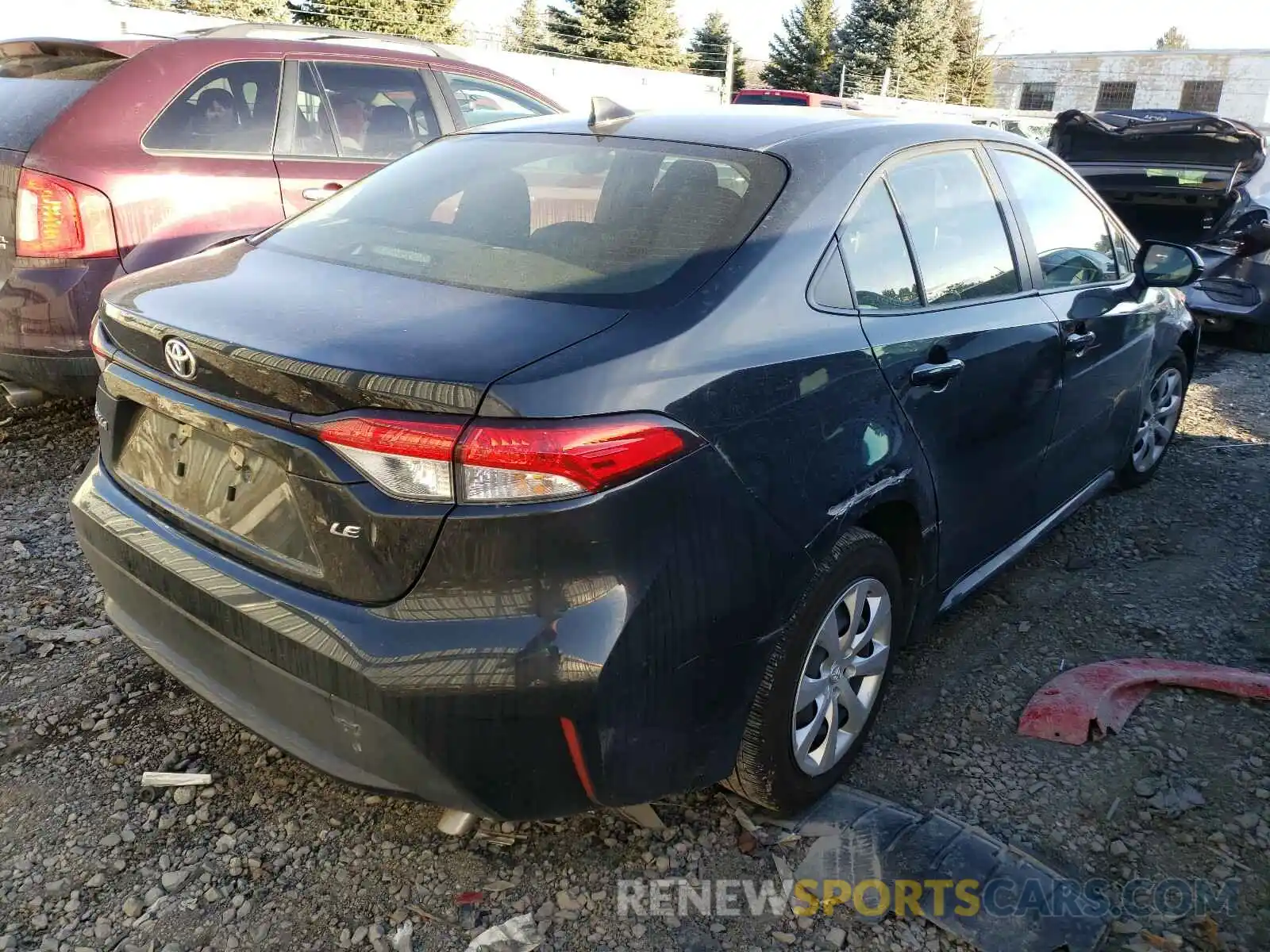 4 Photograph of a damaged car JTDEPRAE1LJ043440 TOYOTA COROLLA 2020